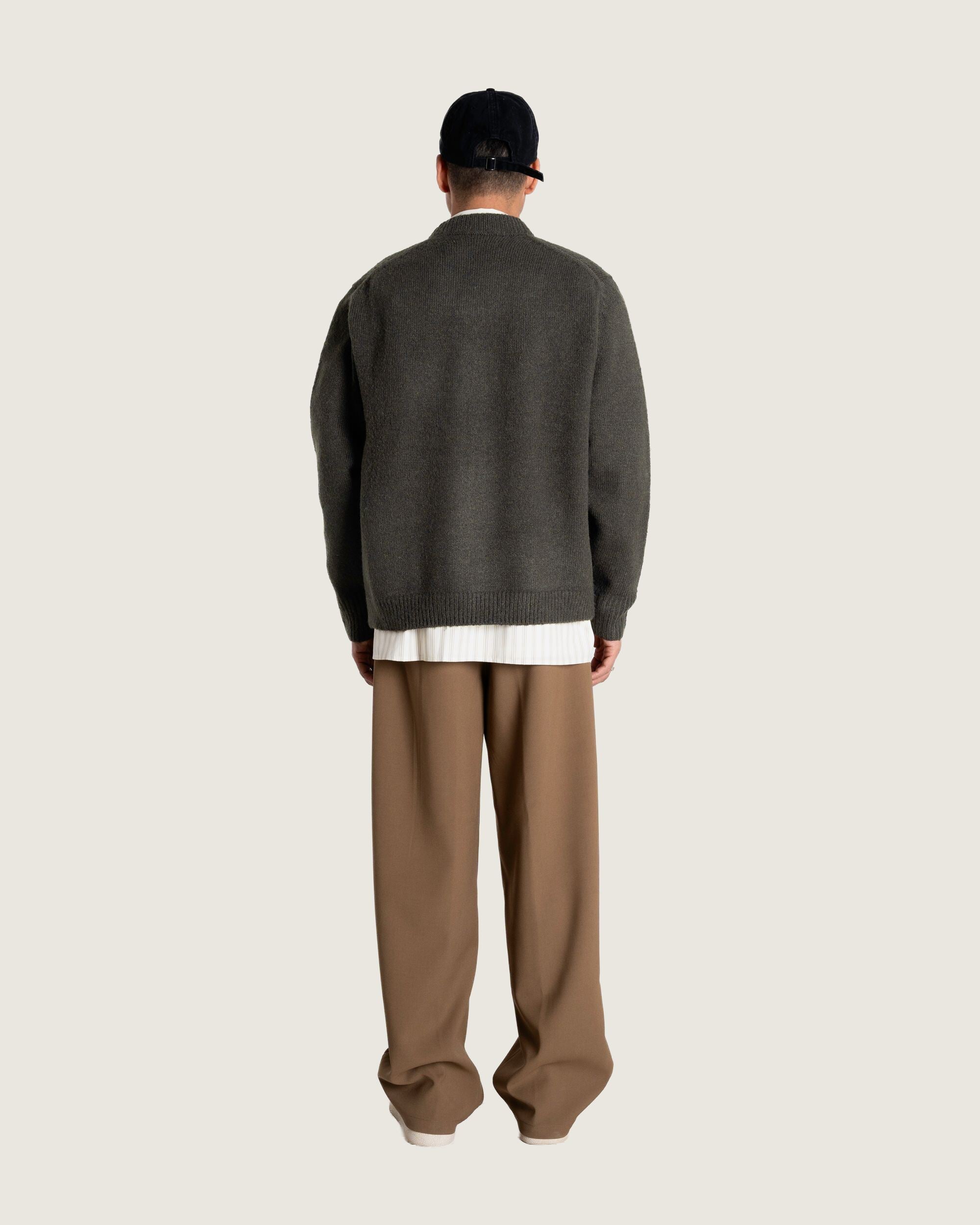 Woodbird WBKoon Zip Whole Cardigan Knits Medium Grey