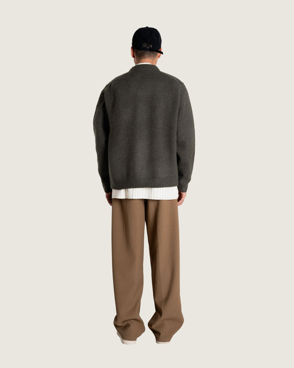 Woodbird WBKoon Zip Whole Cardigan Knits Medium Grey
