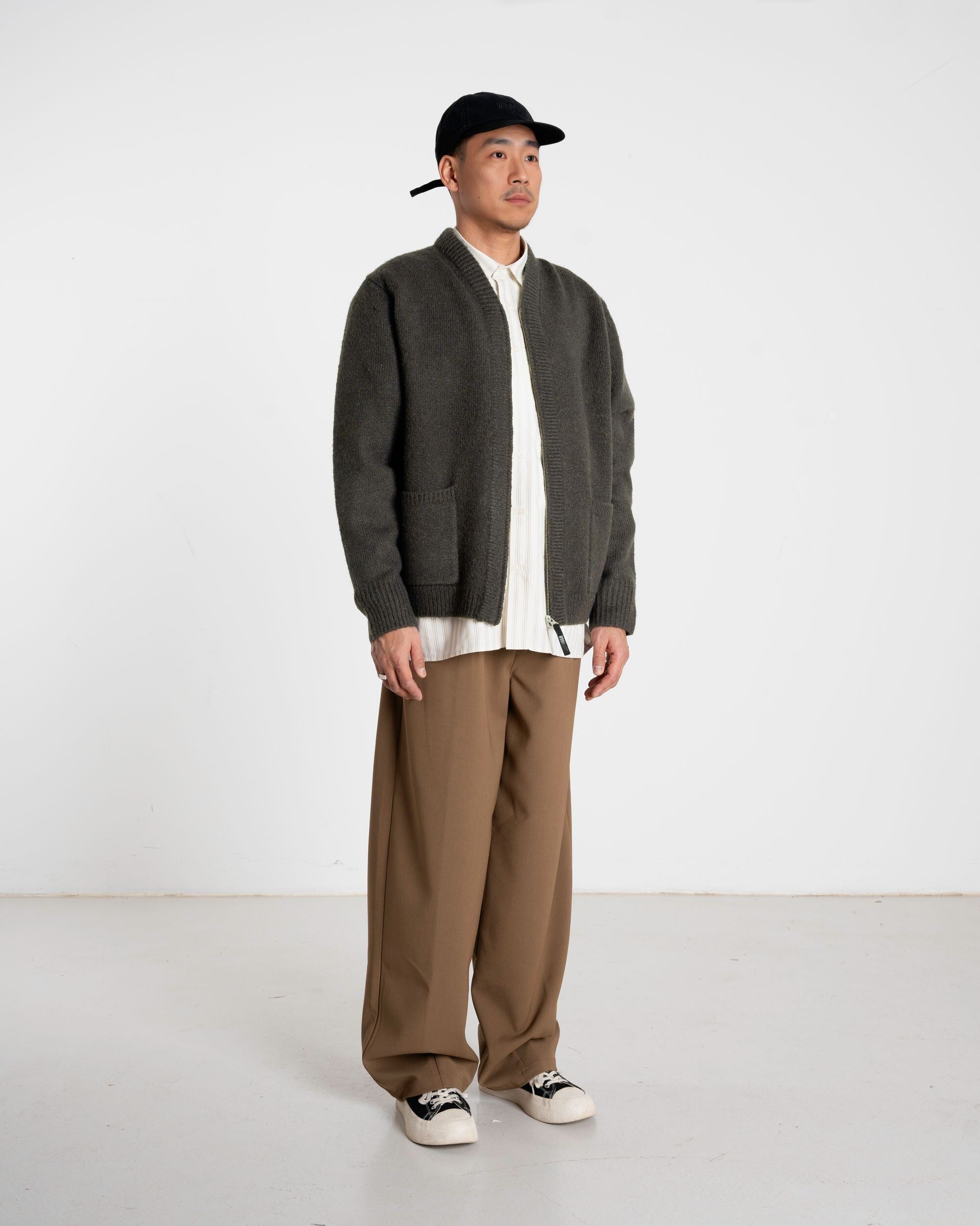 Woodbird WBKoon Zip Whole Cardigan Knits Medium Grey