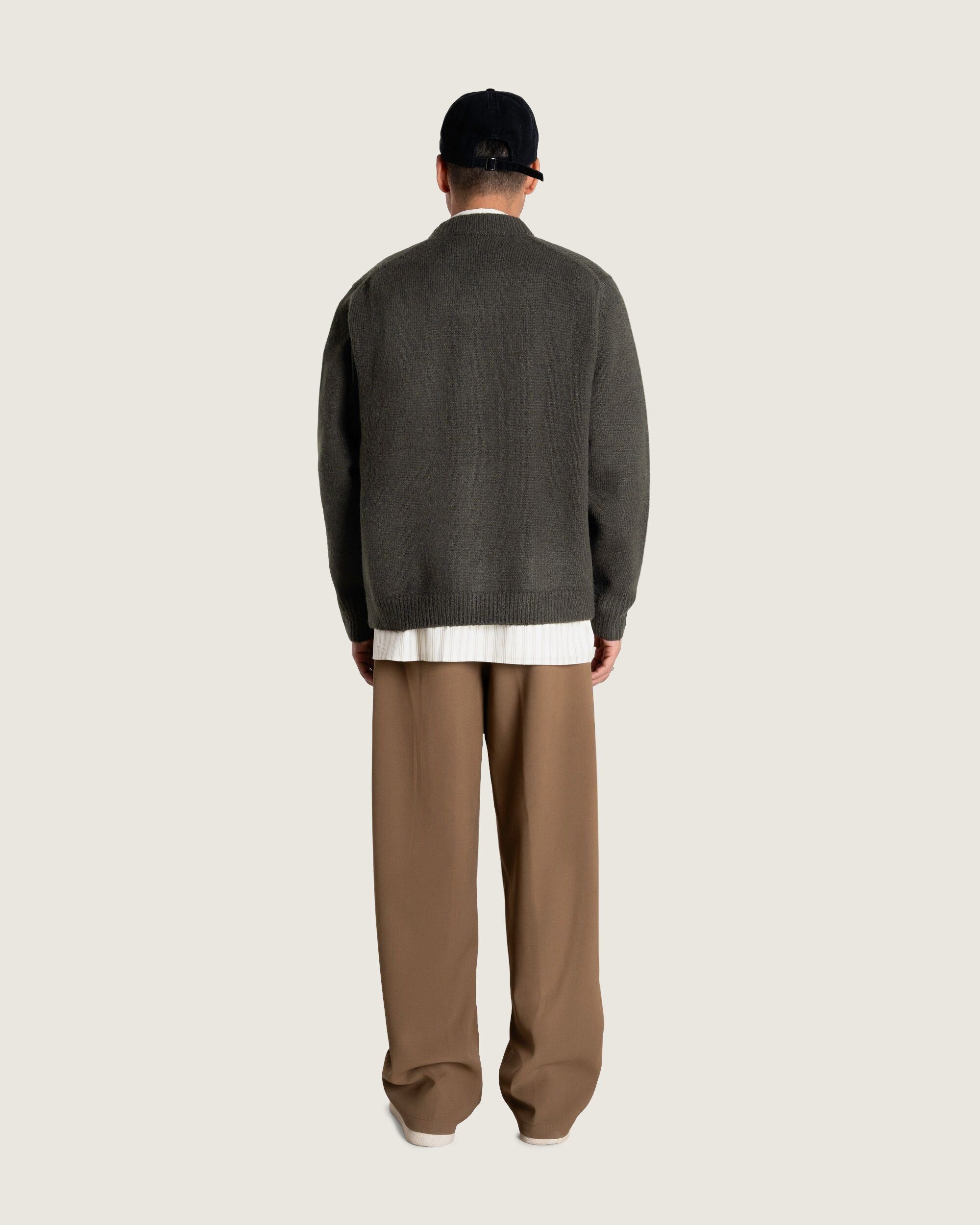 Woodbird WBKoon Zip Whole Cardigan Knits Medium Grey