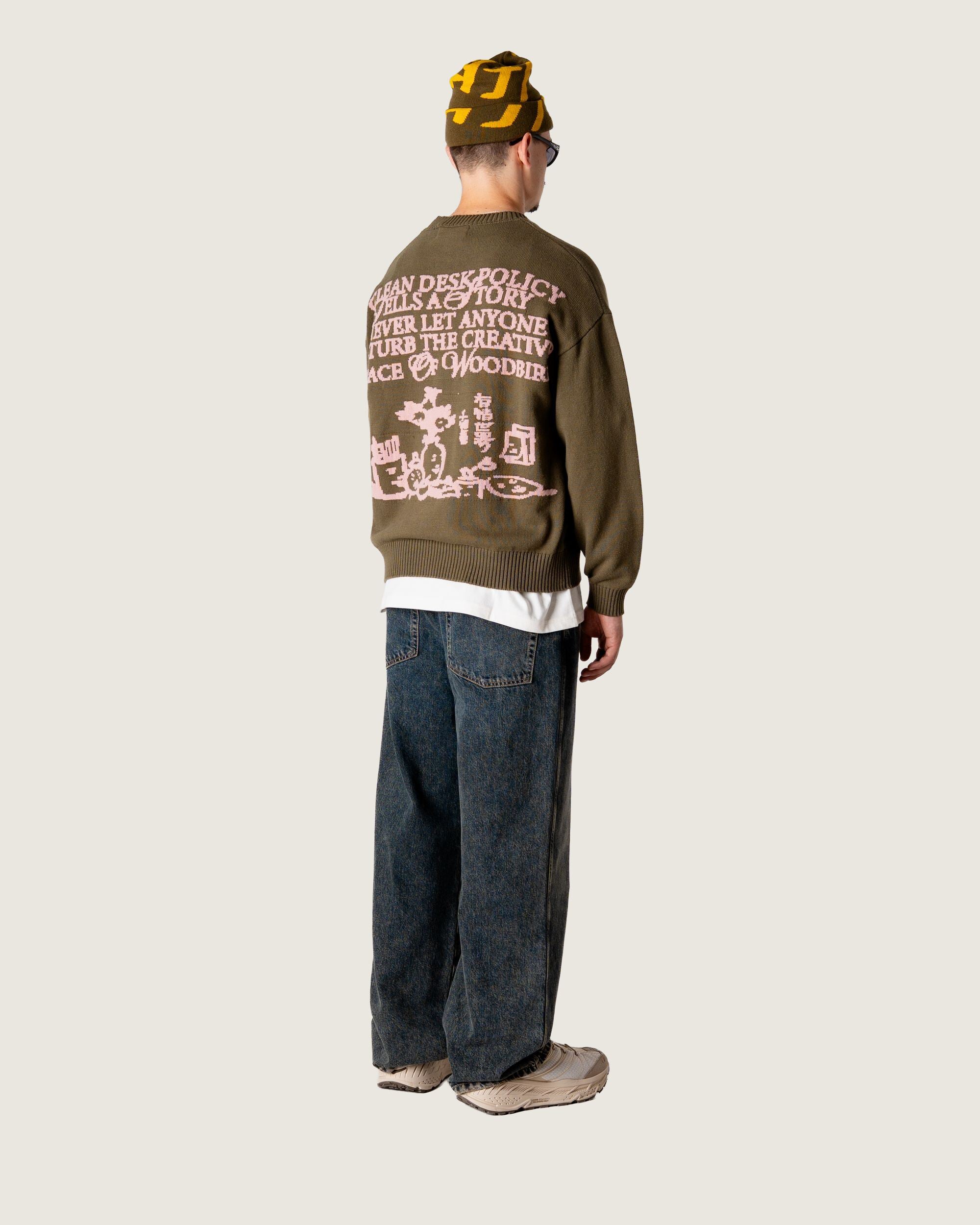 Woodbird WBKurt Art Crew Knits Dark Brown