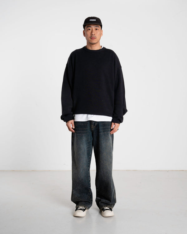 Woodbird WBKurt Wobbly Crew Knits Black