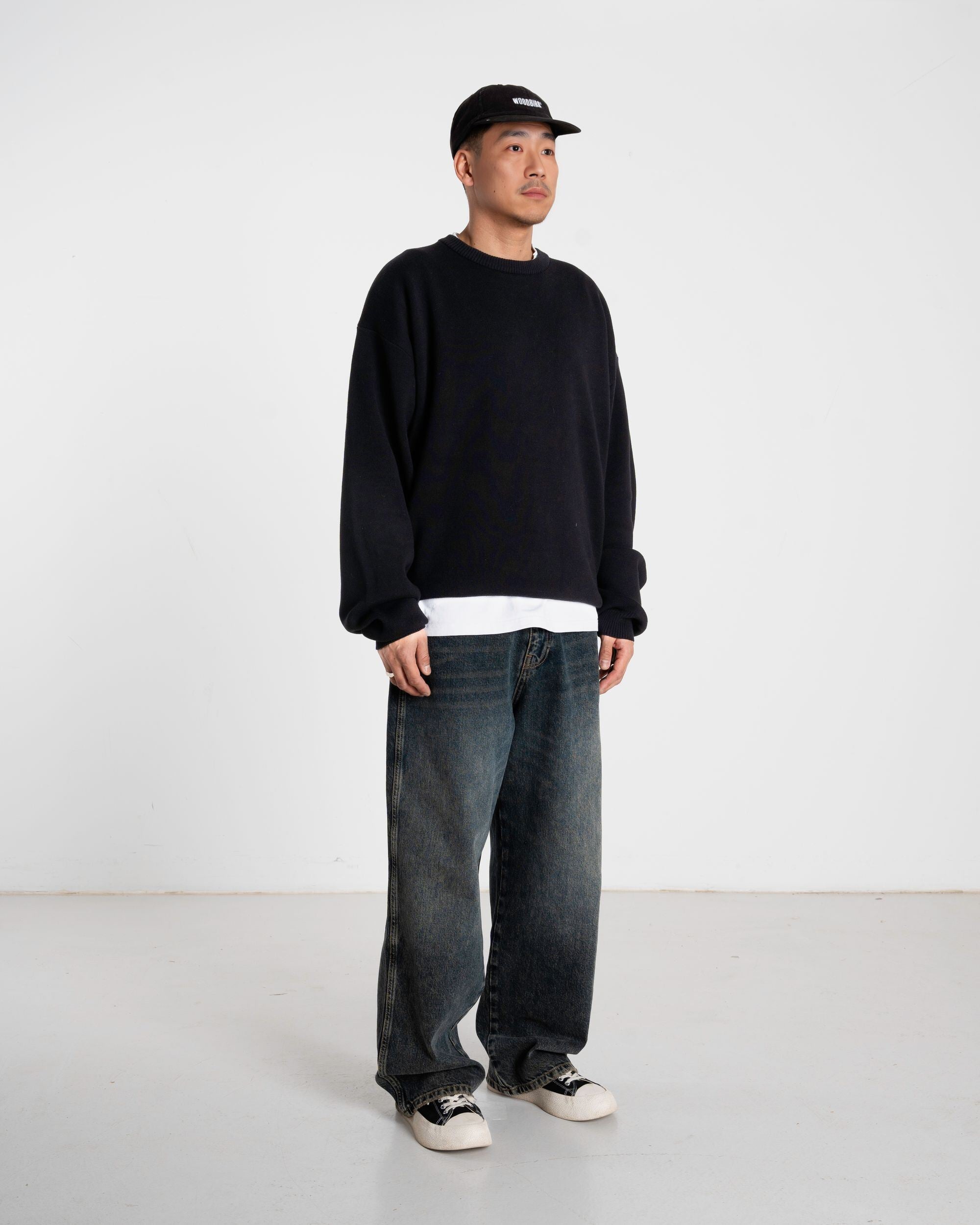 Woodbird WBKurt Wobbly Crew Knits Black