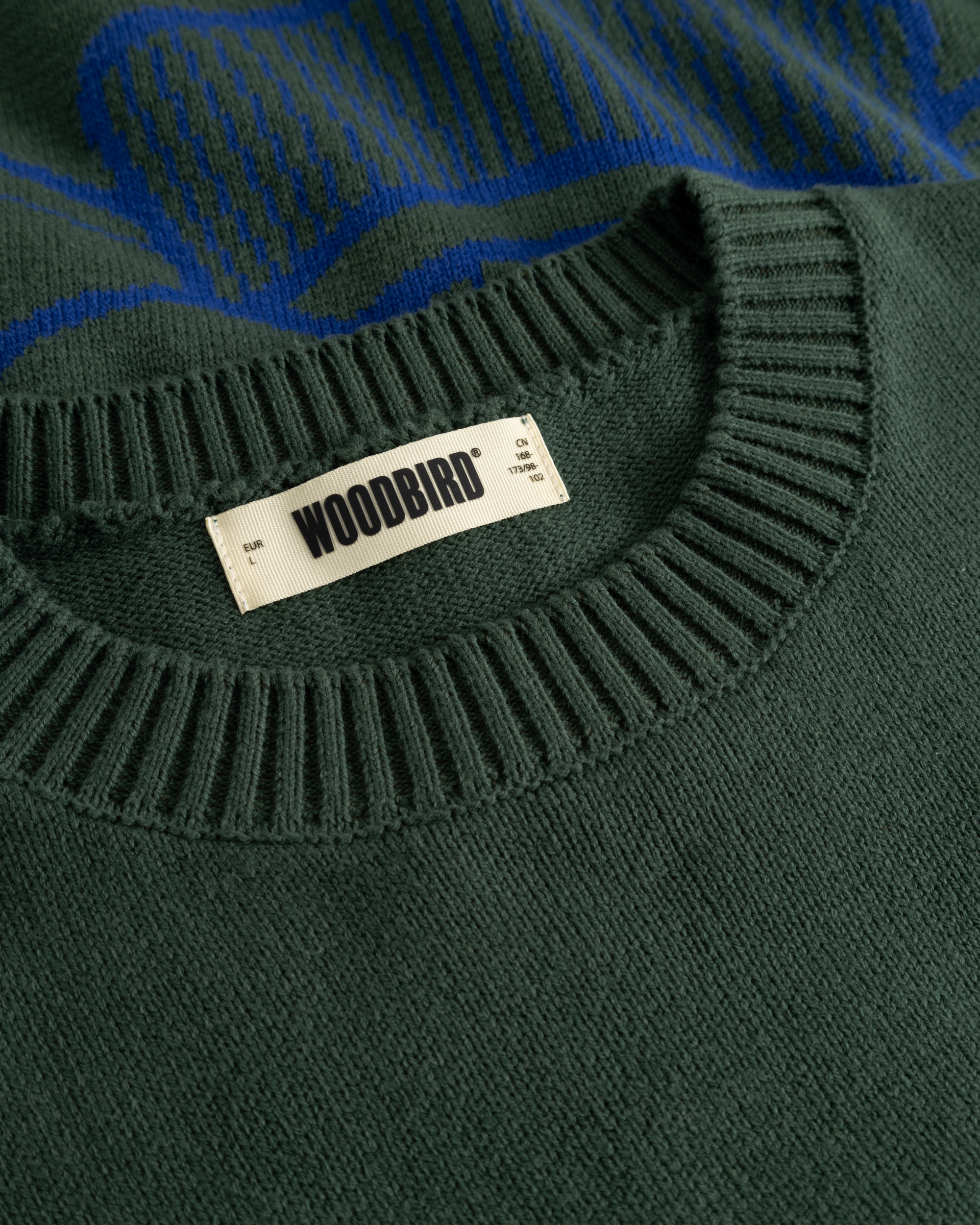 Woodbird WBKurt Lion Crew Knits Pine Green