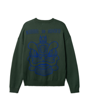 Woodbird WBKurt Lion Crew Knits Pine Green