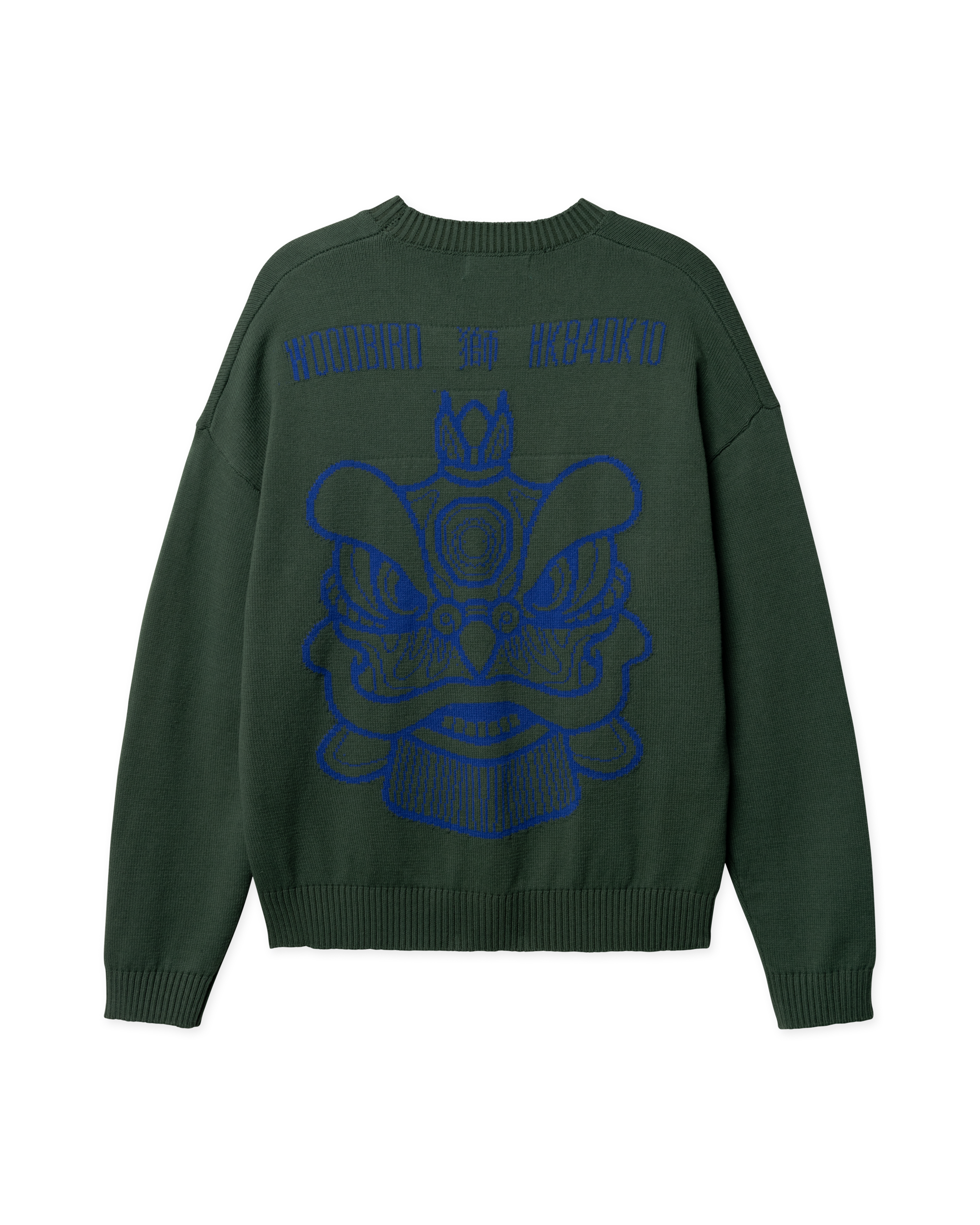 Woodbird WBKurt Lion Crew Knits Pine Green