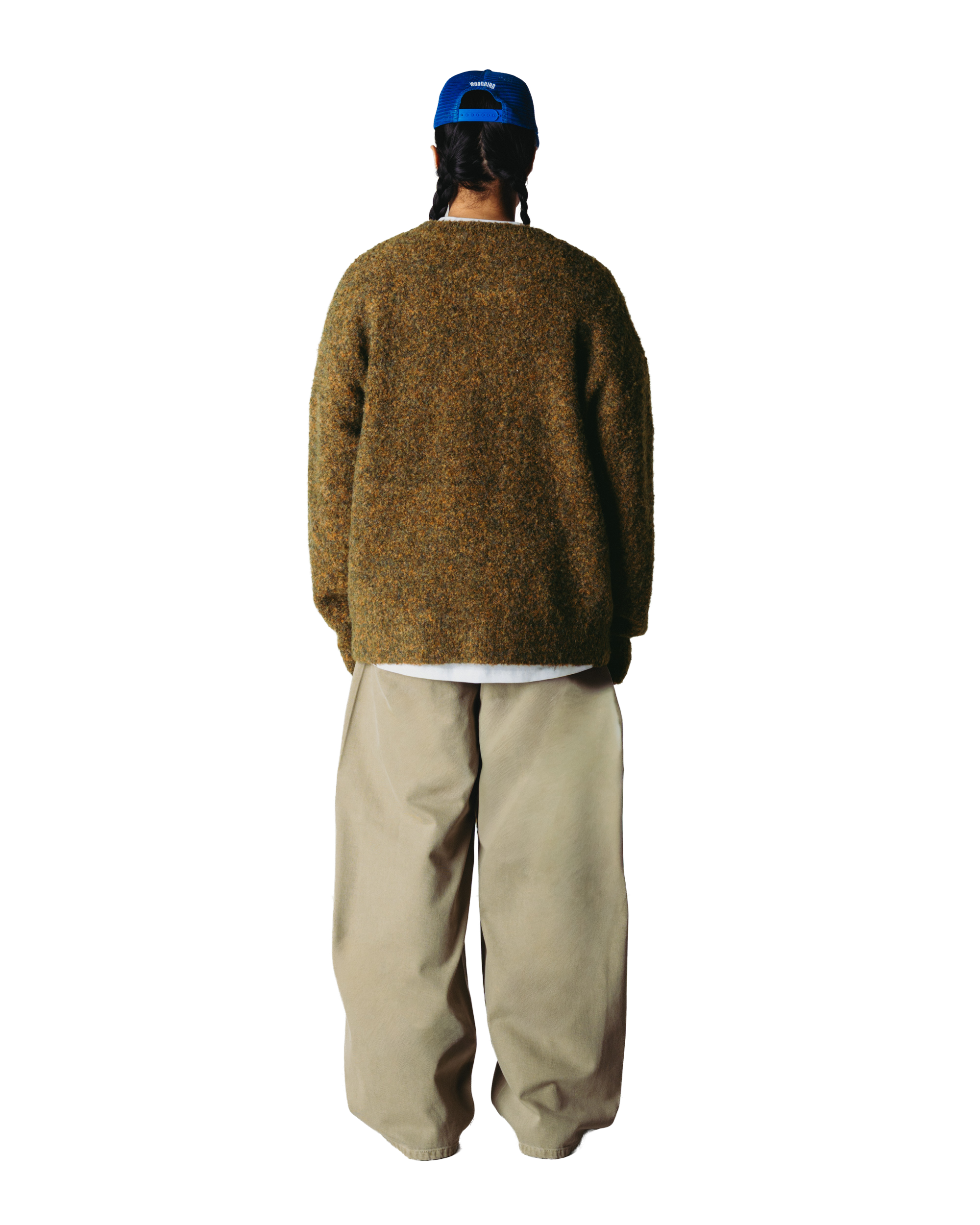 Woodbird WBKurt Loop Crew Knits Dark Olive
