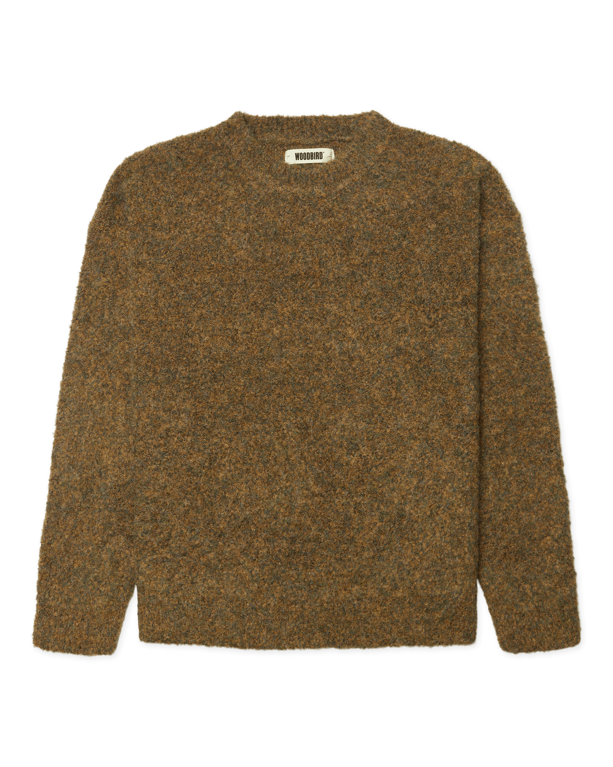 Woodbird WBKurt Loop Crew Knits Dark Olive