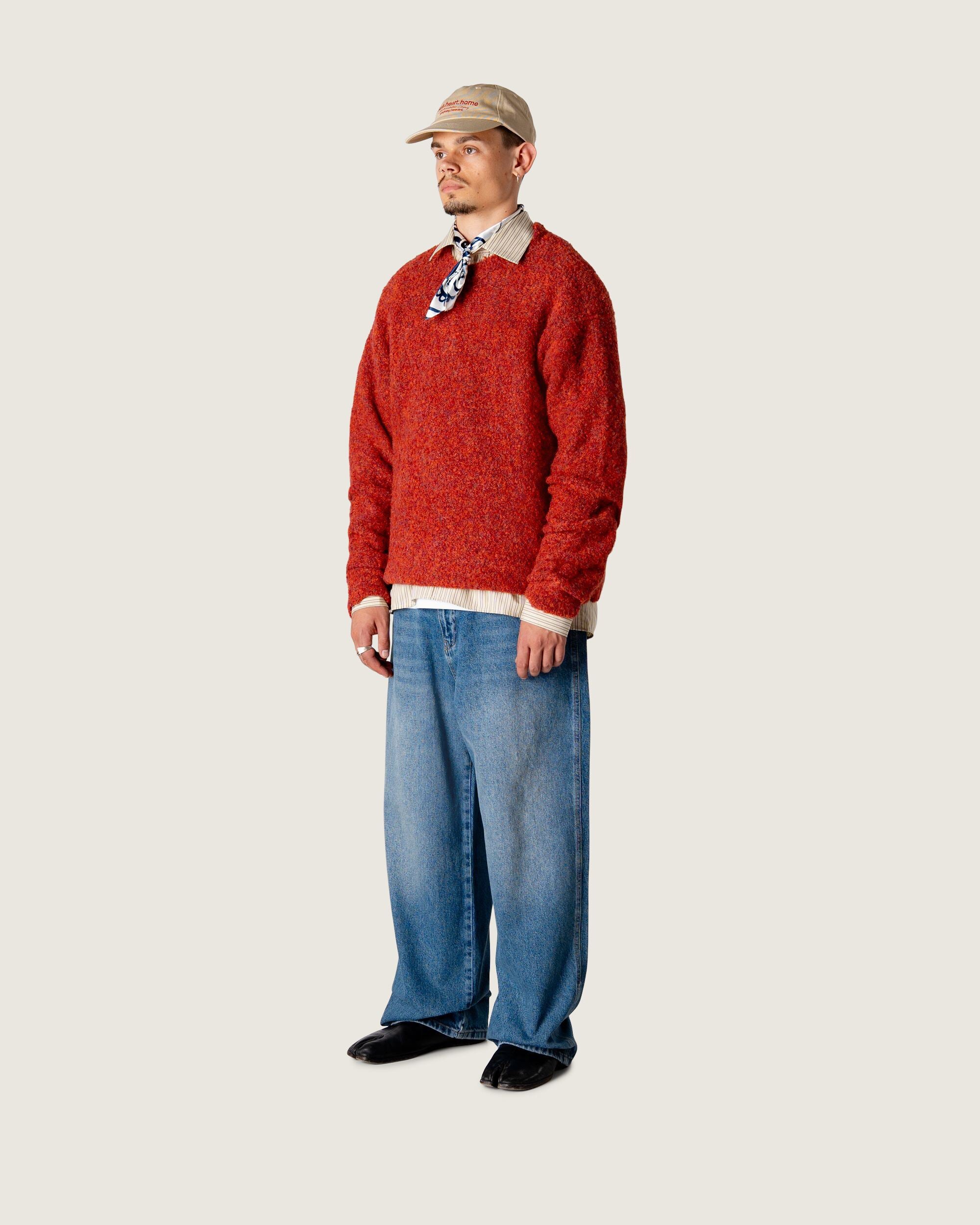 Woodbird WBKurt Loop Crew Knits Dark Red