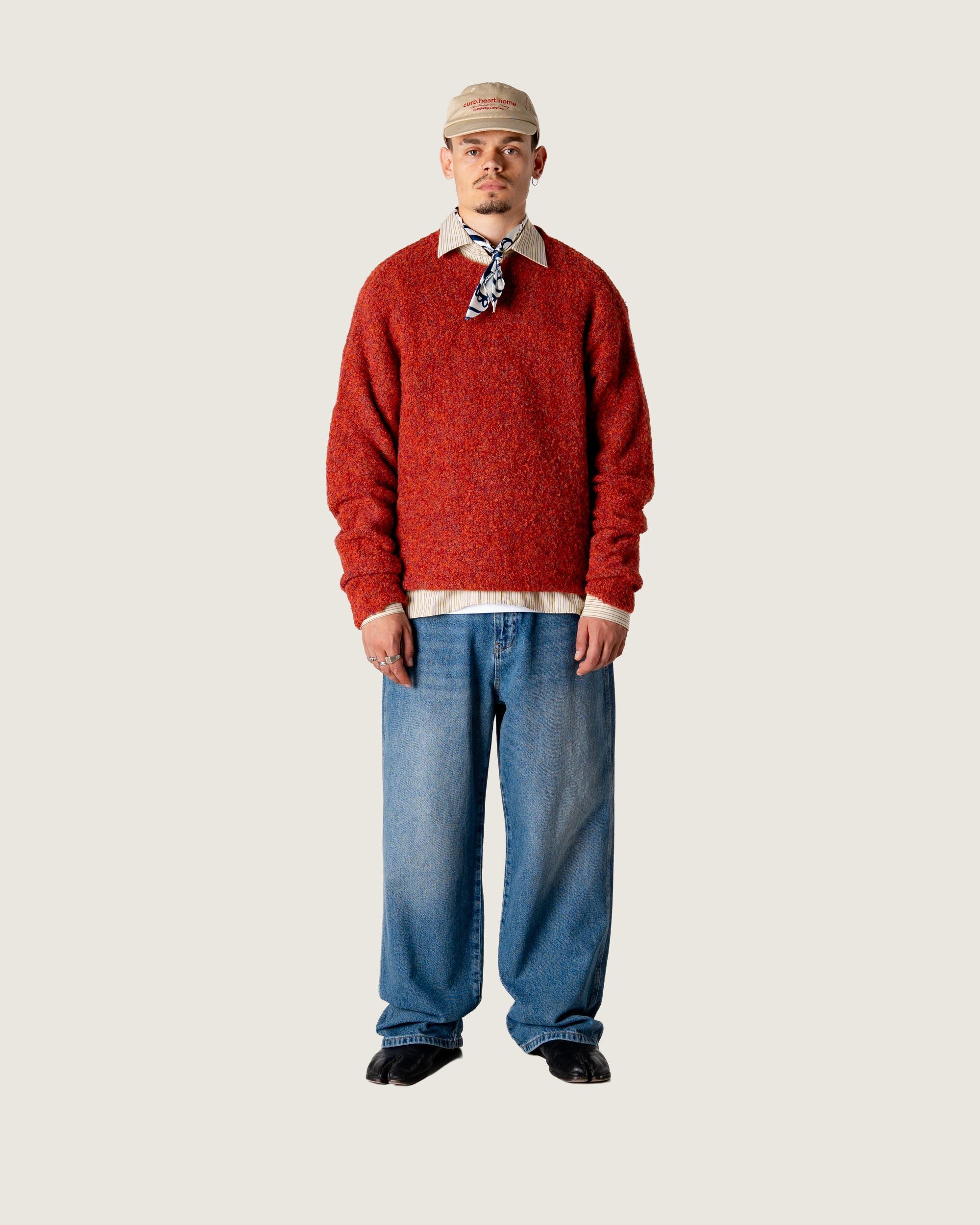 Woodbird WBKurt Loop Crew Knits Dark Red