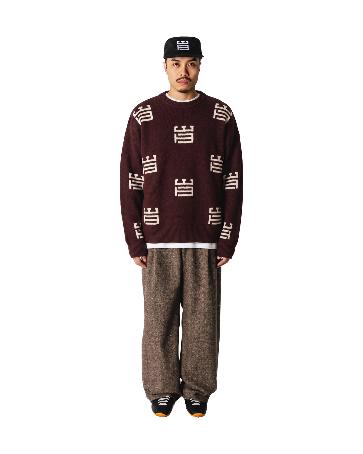Woodbird WBKurt Monogram Crew Knits Fudge-Off White