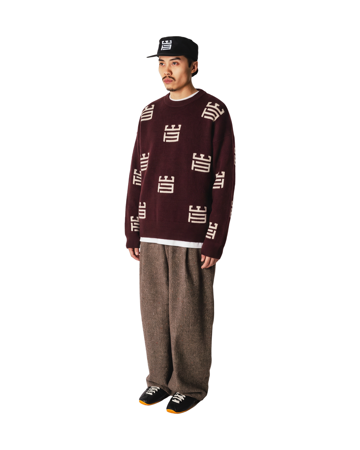 Woodbird WBKurt Monogram Crew Knits Fudge-Off White