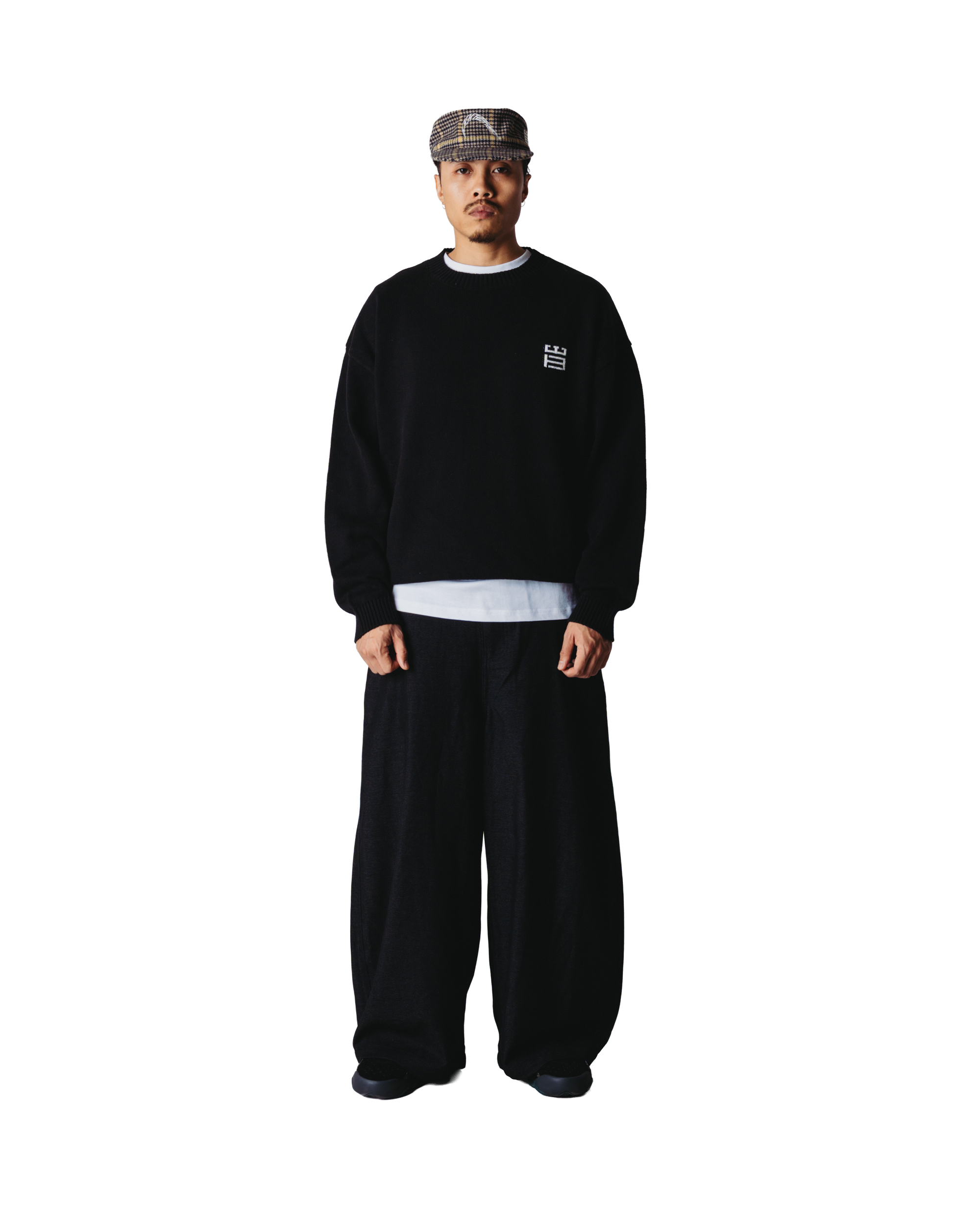 Woodbird WBKurt Stamp Crew Knits Black