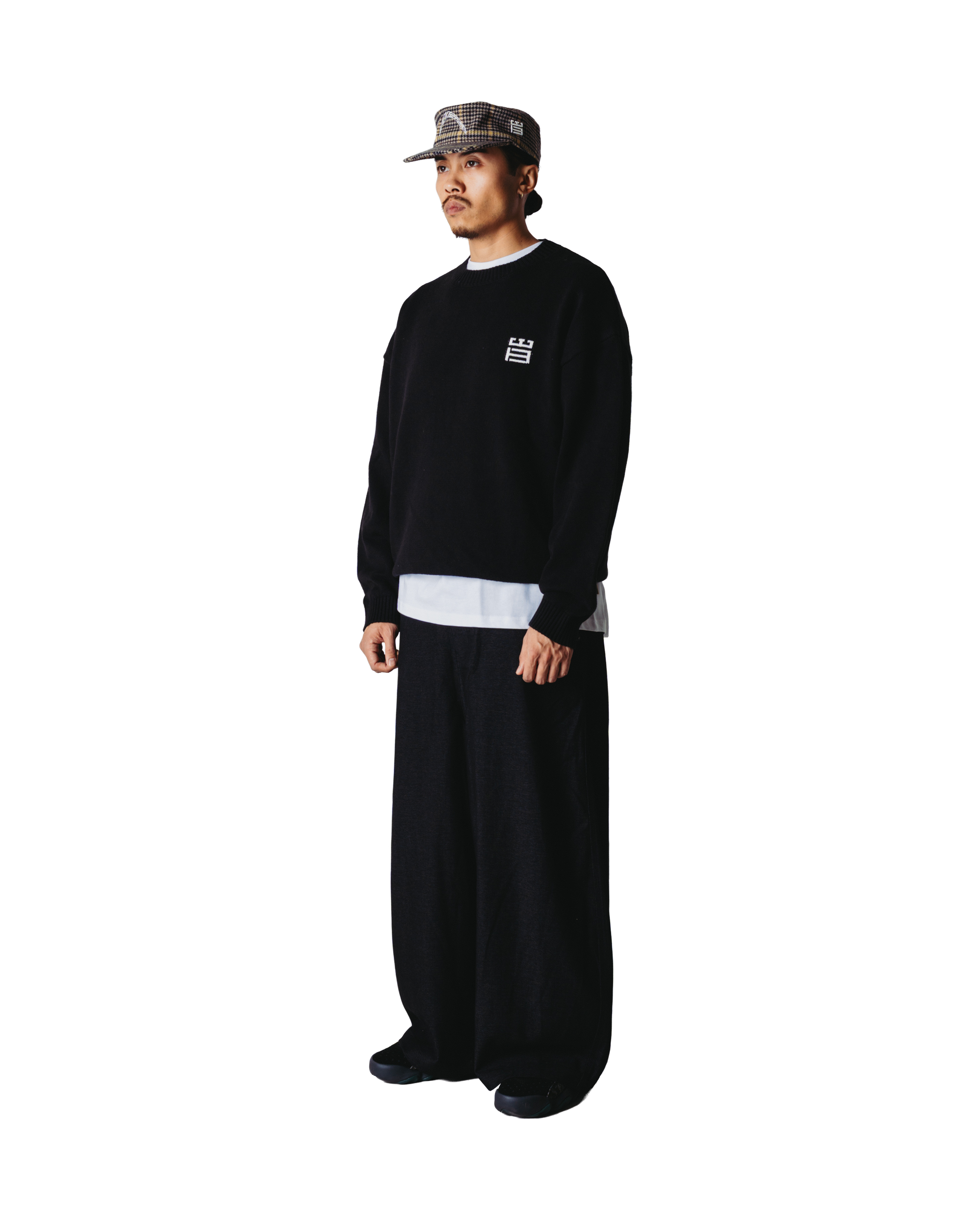 Woodbird WBKurt Stamp Crew Knits Black