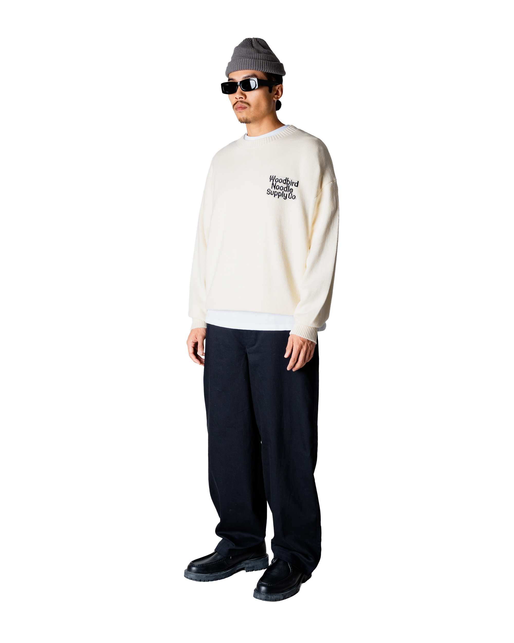 Woodbird WBKurt Supply Crew Knits Off White