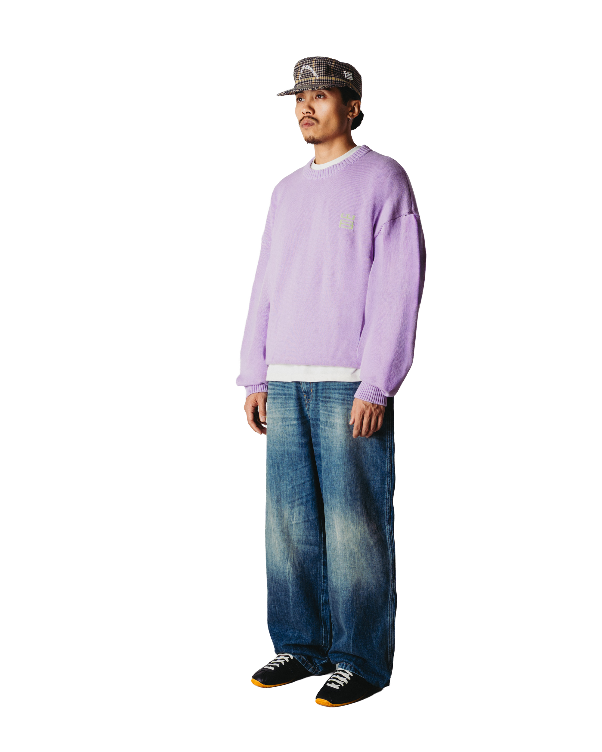 Woodbird WBKurt Tiger Crew Knits Dusty Violet