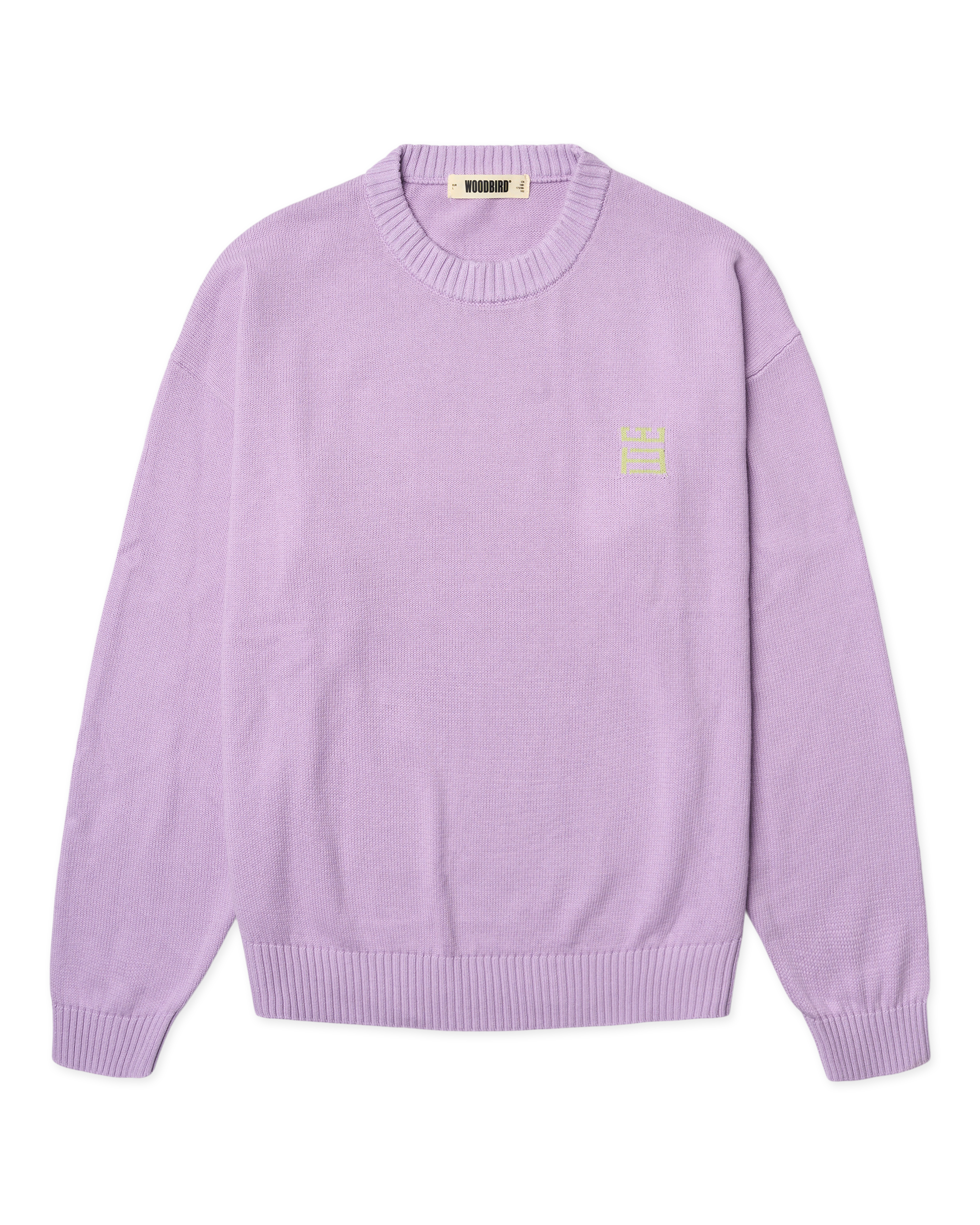 Woodbird WBKurt Tiger Crew Knits Dusty Violet