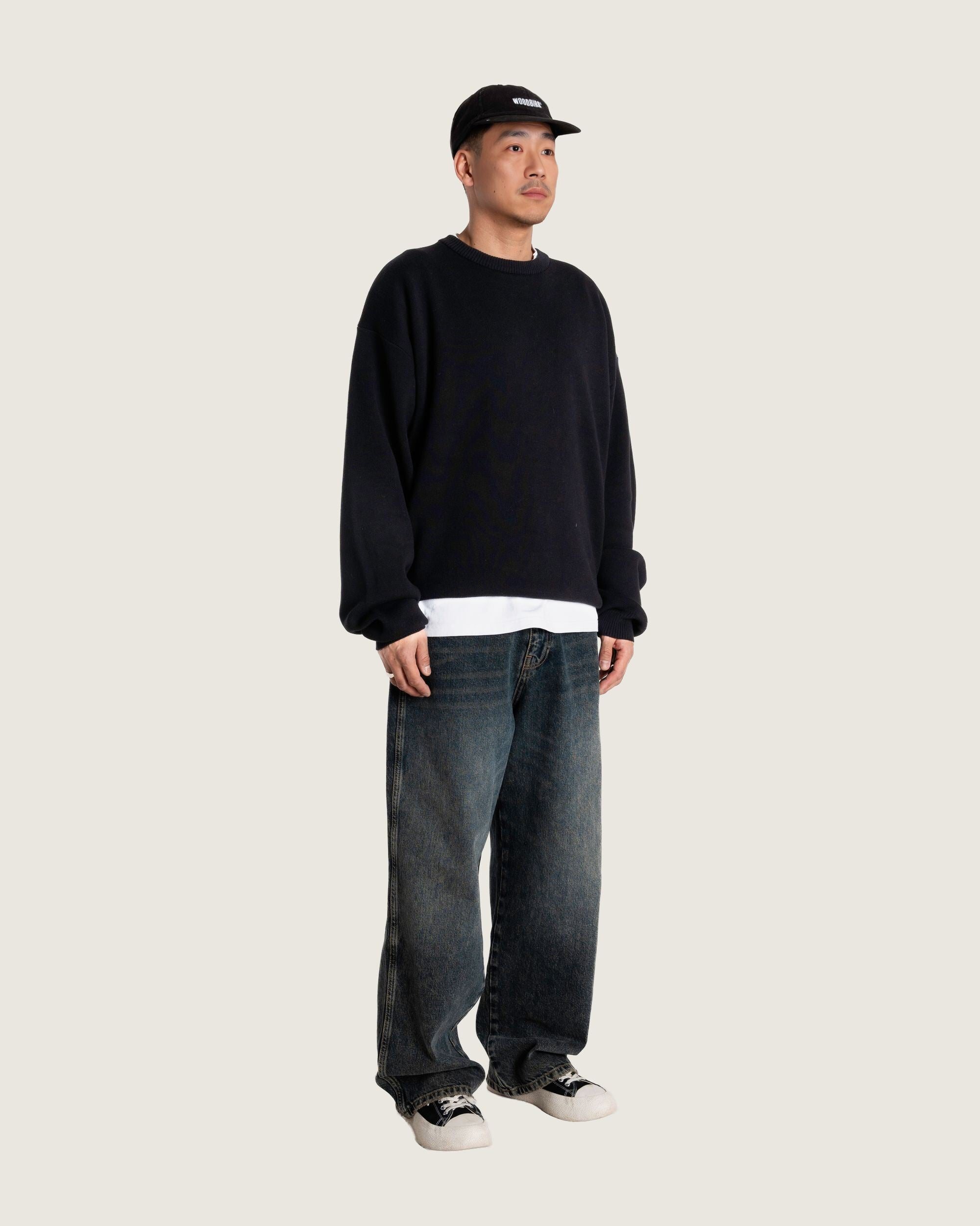 Woodbird WBKurt Wobbly Crew Knits Black