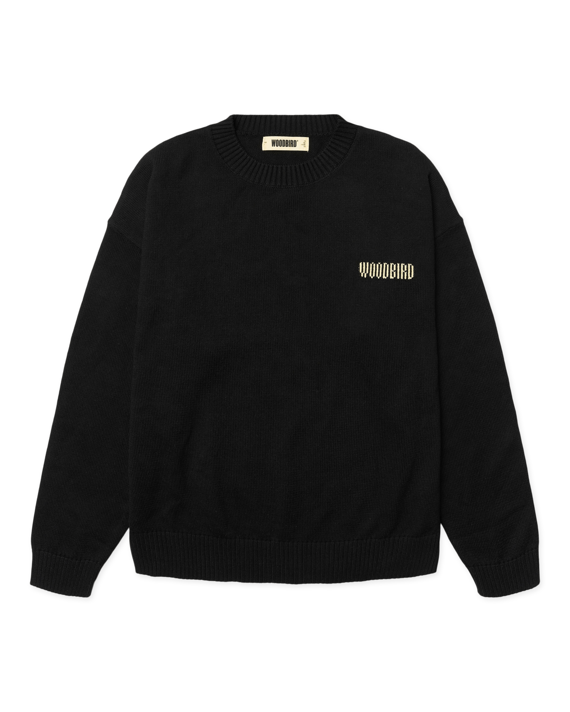 Woodbird WBKurt Wobbly Crew Knits Black