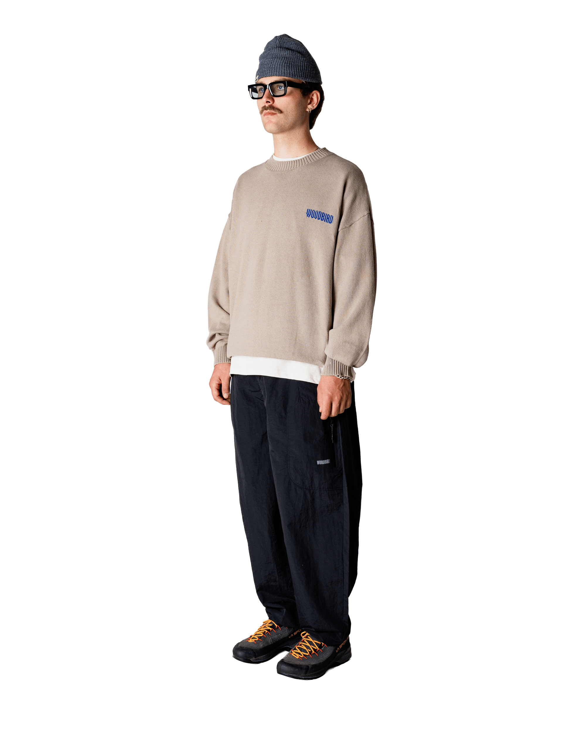 Woodbird WBKurt Wobbly Crew Knits Stone