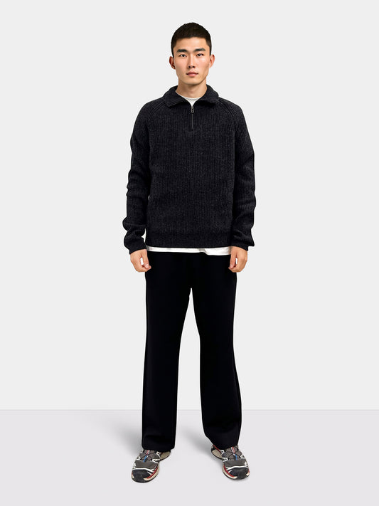 Woodbird WBLass Wool Half-Zip Knits Black