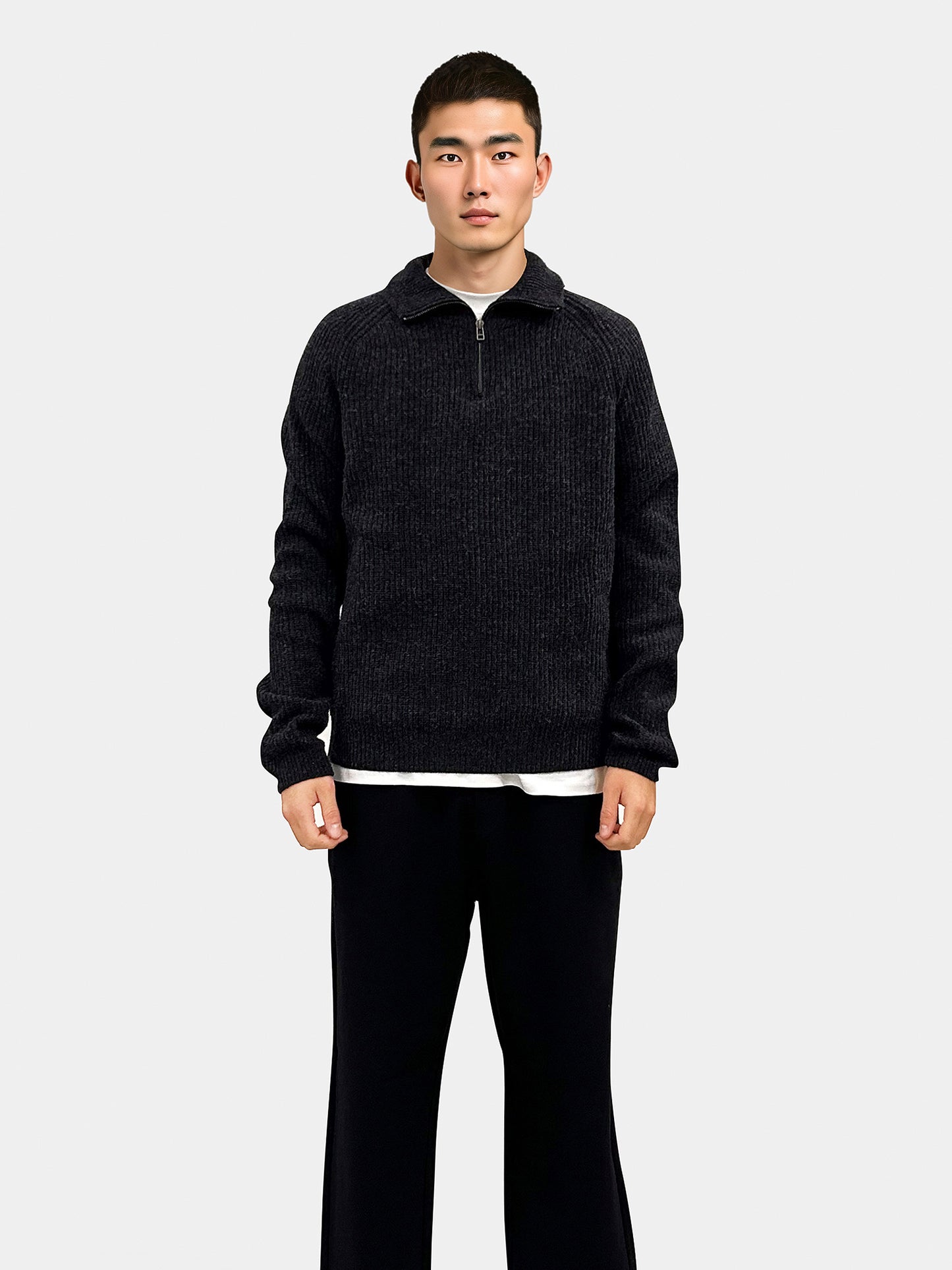 Woodbird WBLass Wool Half-Zip Knits Black