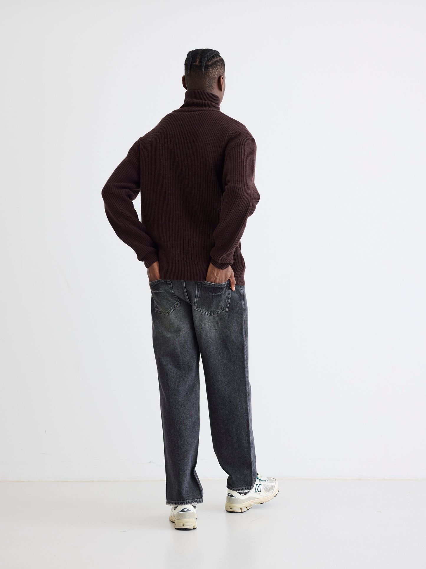 Woodbird WBLass Wool Half-Zip Knits Brown