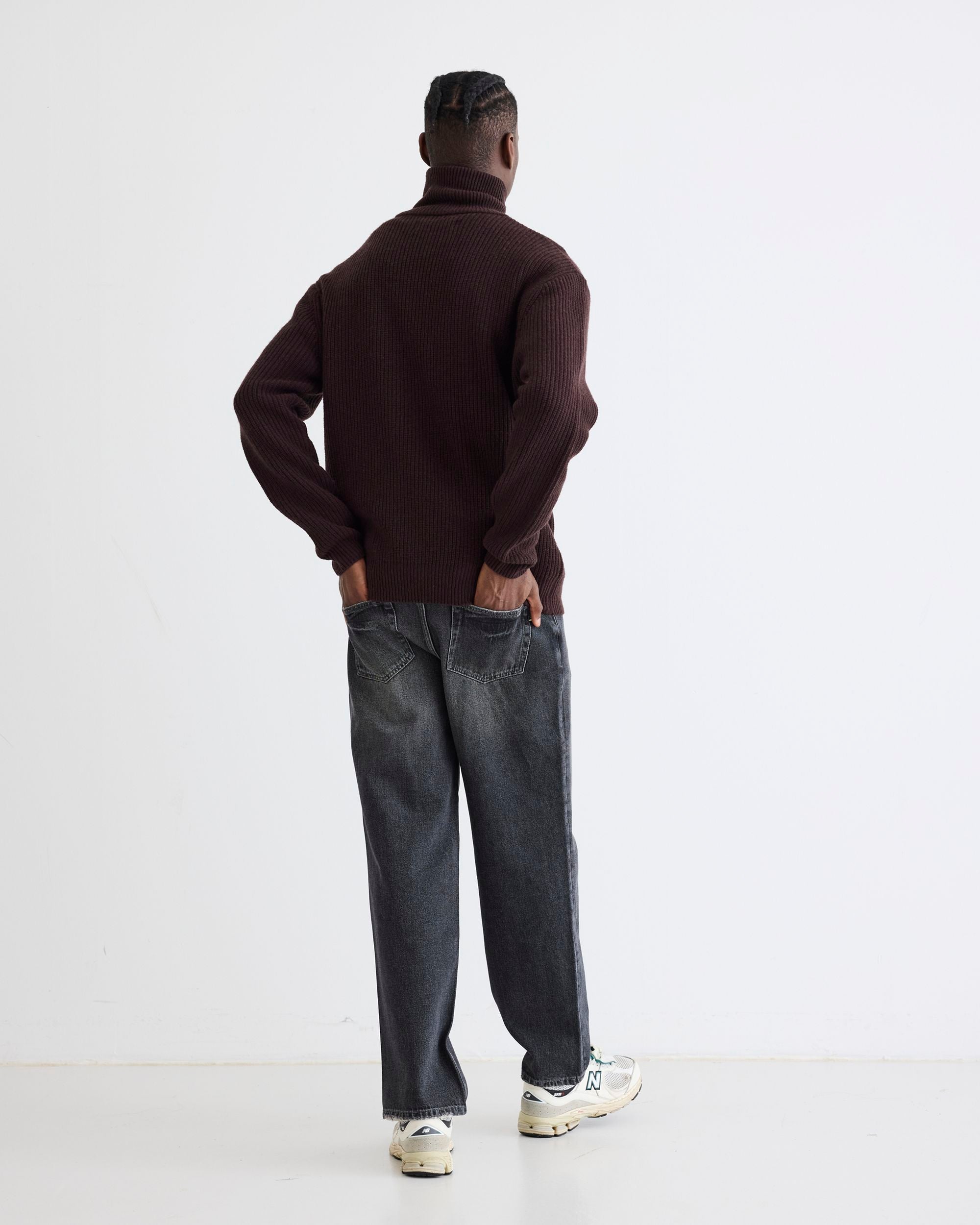 Woodbird WBLass Wool Half-Zip Knits Brown
