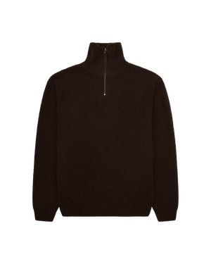 Woodbird WBLass Wool Half-Zip Knits Brown