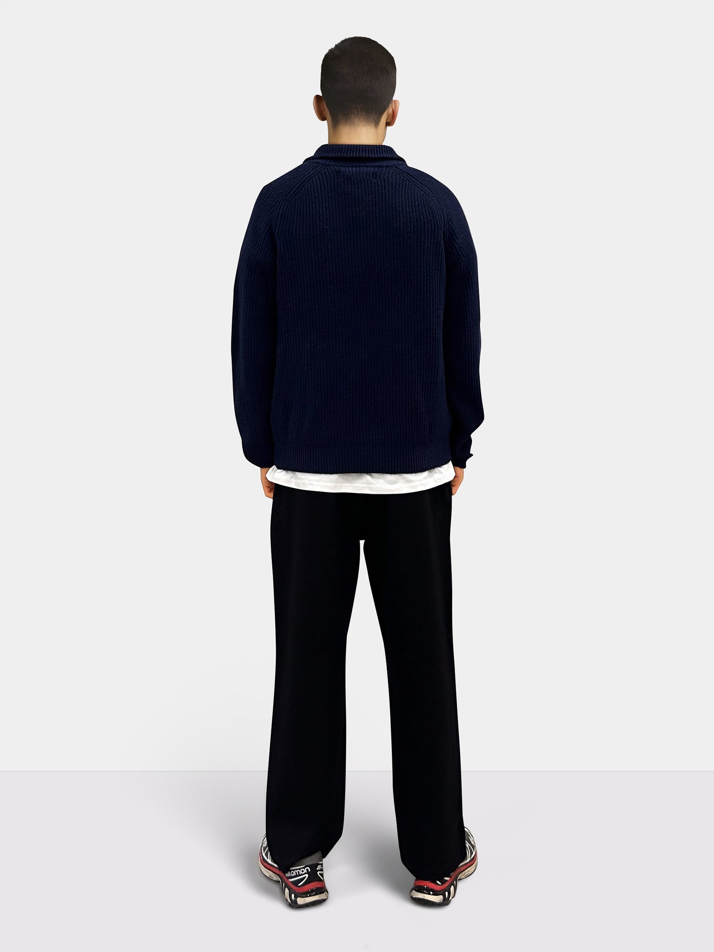 Woodbird WBLass Wool Half-Zip Knits Navy