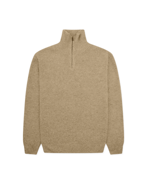 Woodbird WBLass Wool Half-Zip Knits Stone