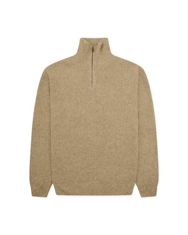 Woodbird WBLass Wool Half-Zip Knits Stone