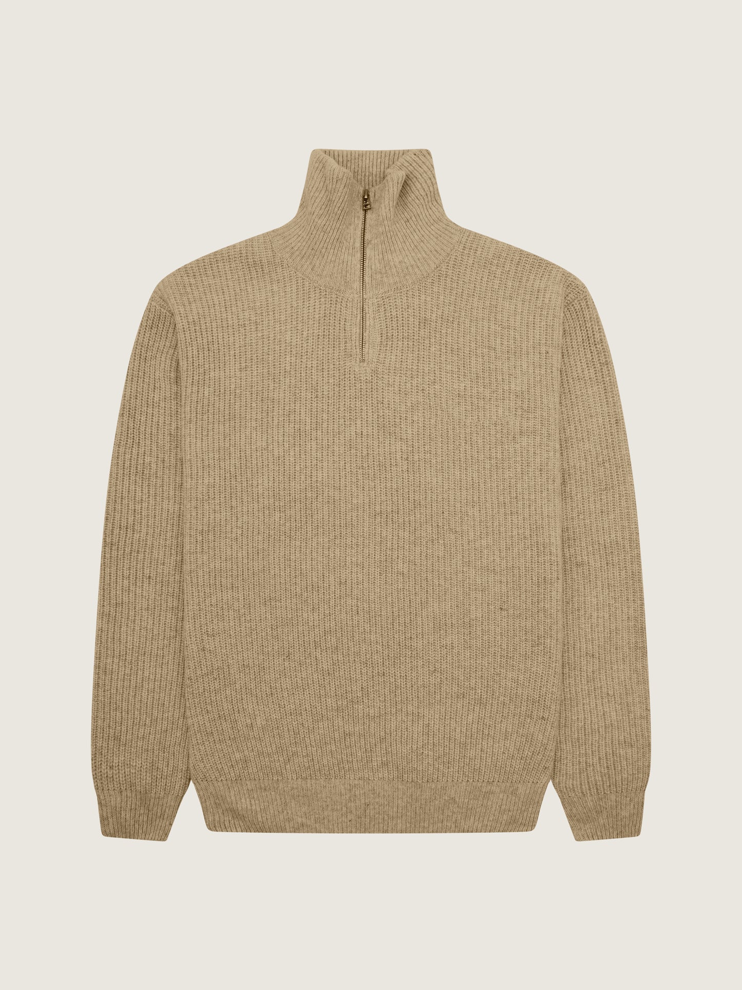 Woodbird WBLass Wool Half-Zip Knits Stone