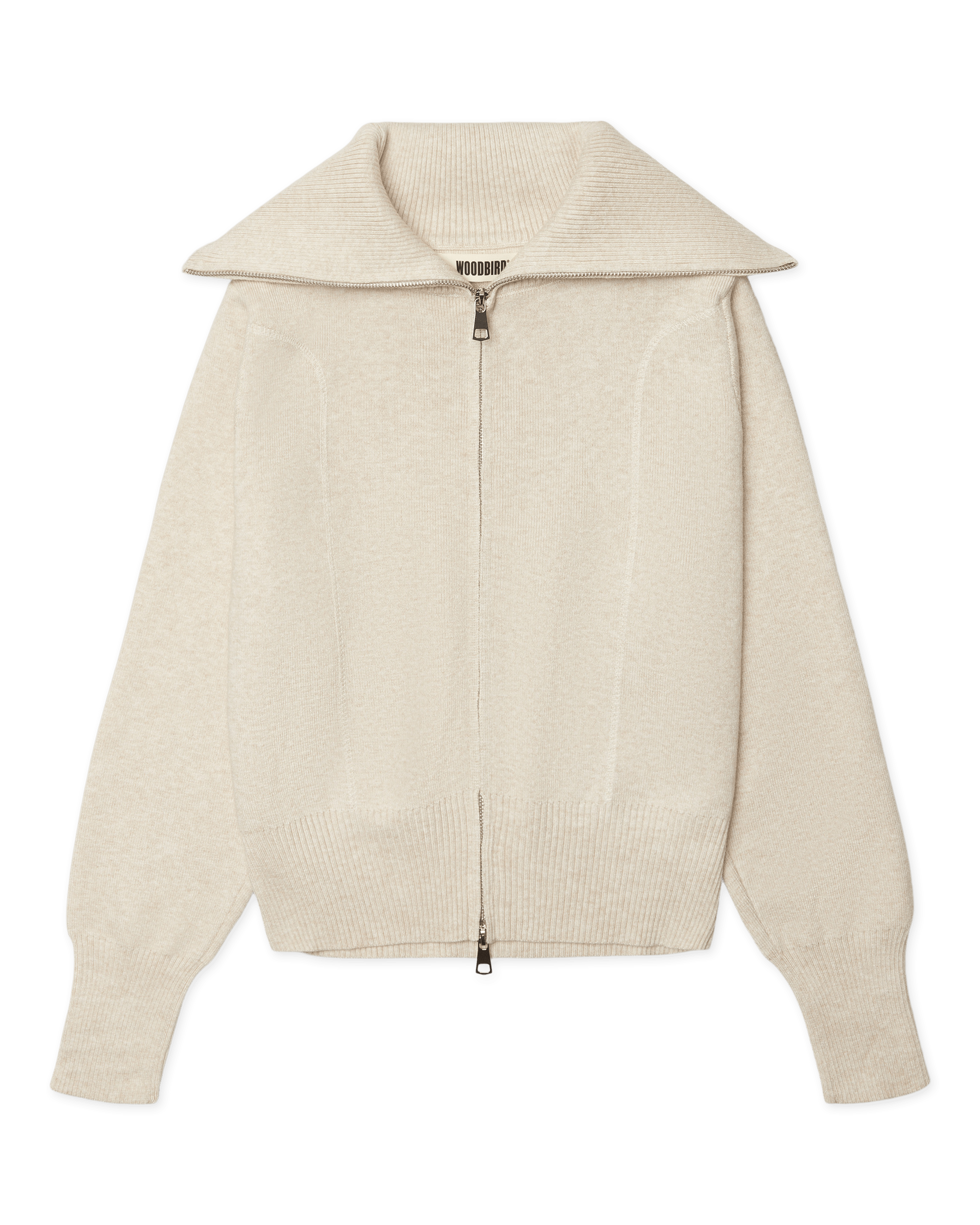 Woodbird Female WBLily Full Zip Cardigan Knits Light Sand