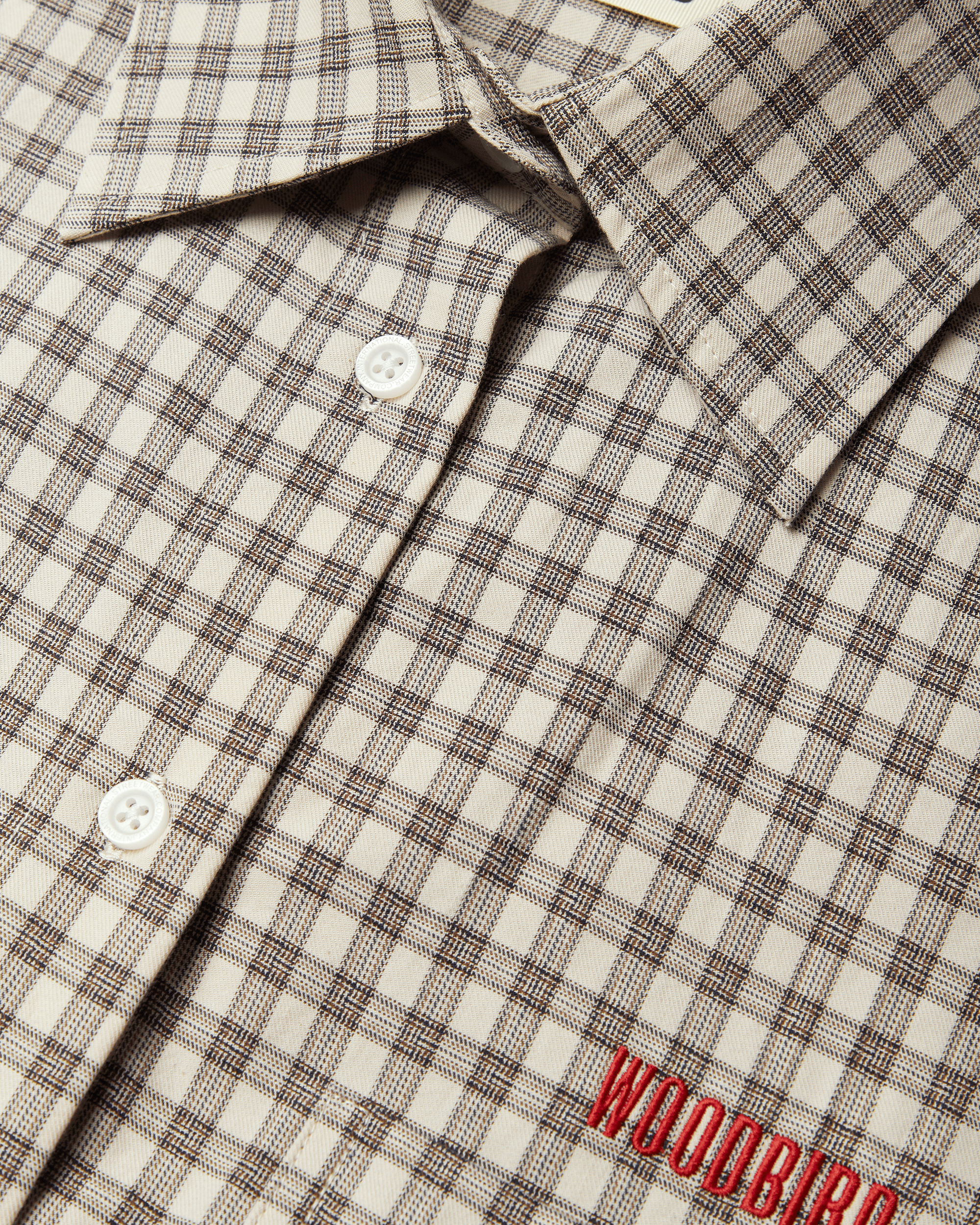 Woodbird Female WBLing EMB Check Shirt Shirts Off White