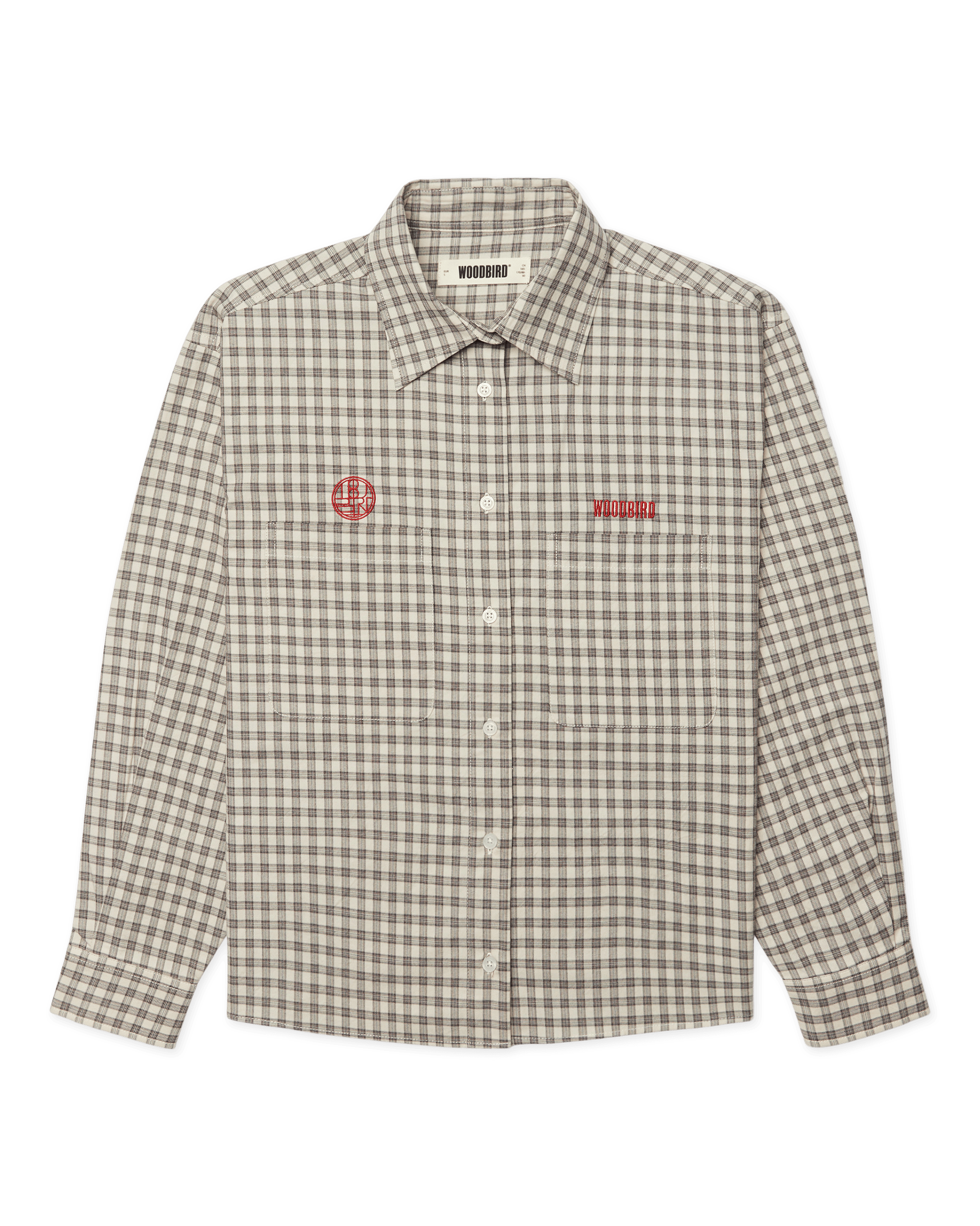 Woodbird Female WBLing EMB Check Shirt Shirts Off White