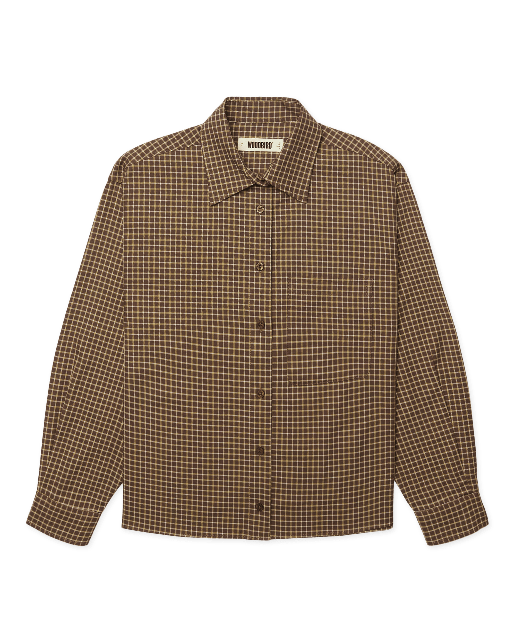Woodbird Female WBLing Man Check Shirt Shirts Brown-Honey