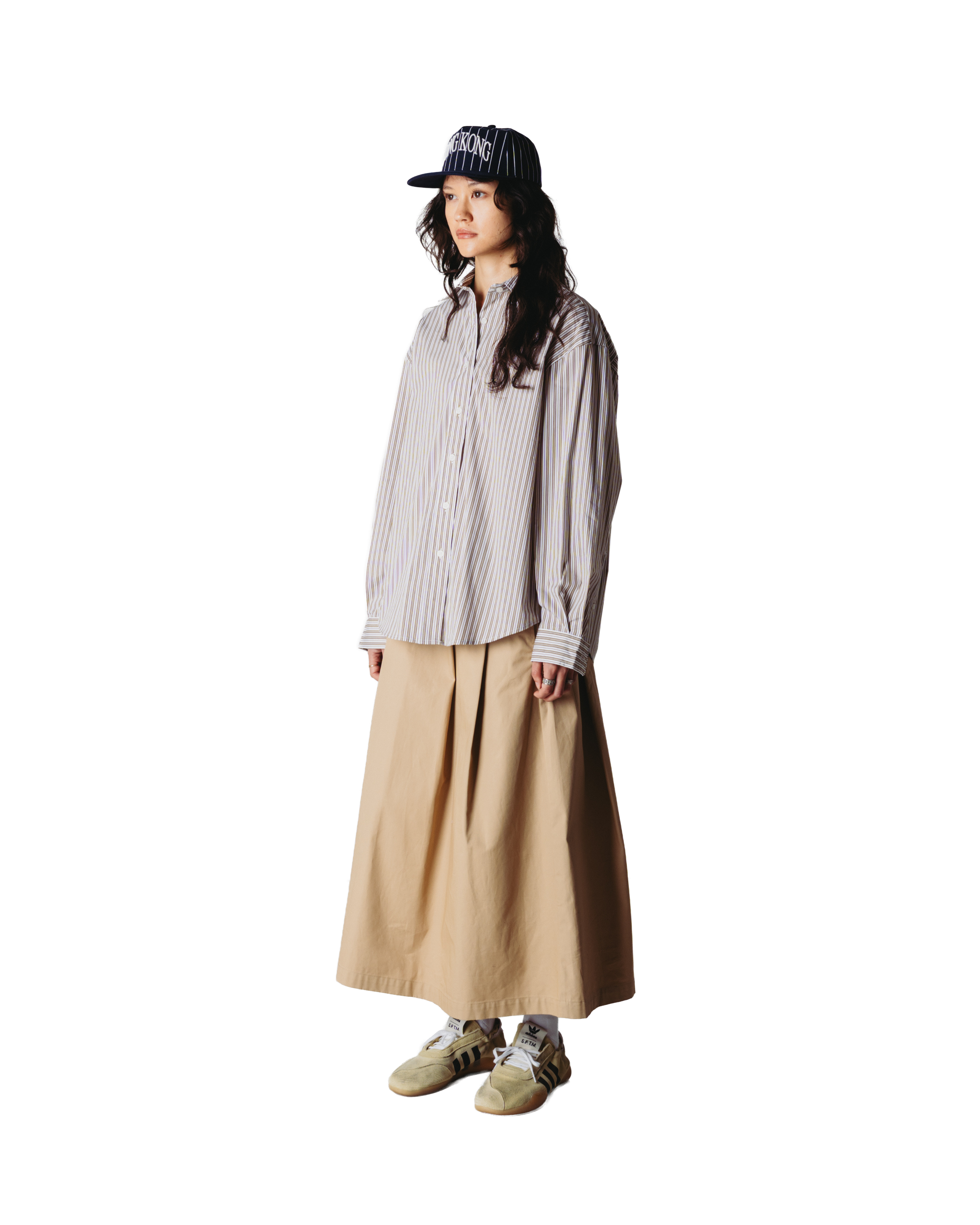 Woodbird Female WBLiva Stripe Shirt Shirts Taupe Brown