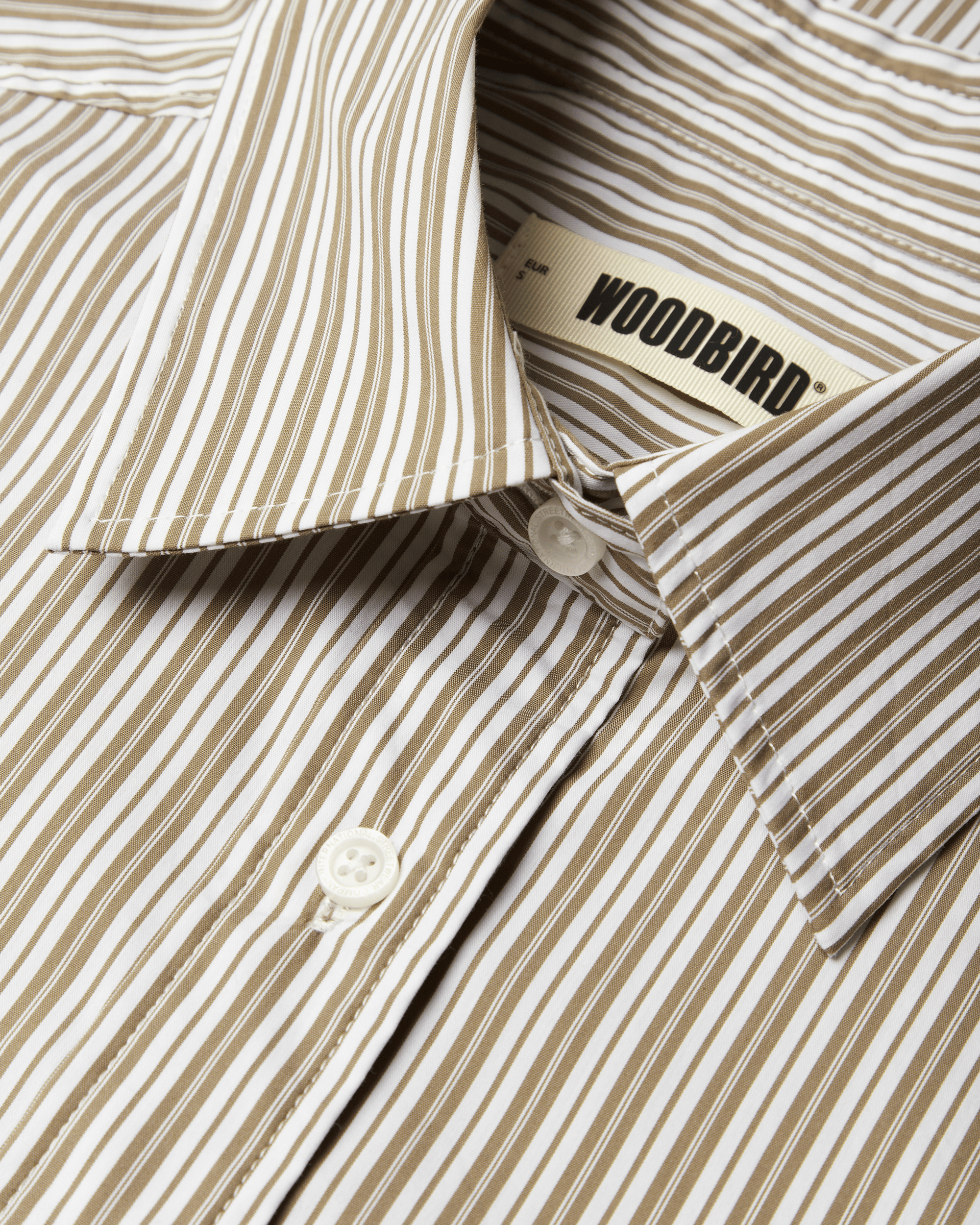 Woodbird Female WBLiva Stripe Shirt Shirts Taupe Brown