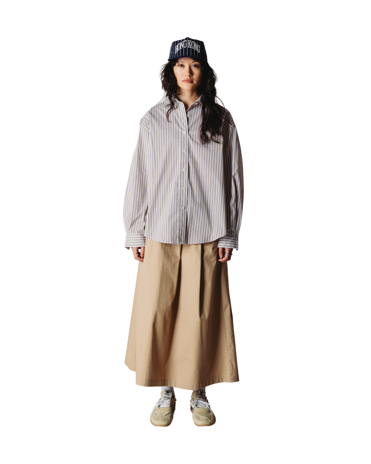 Woodbird Female WBLiva Stripe Shirt Shirts Taupe Brown