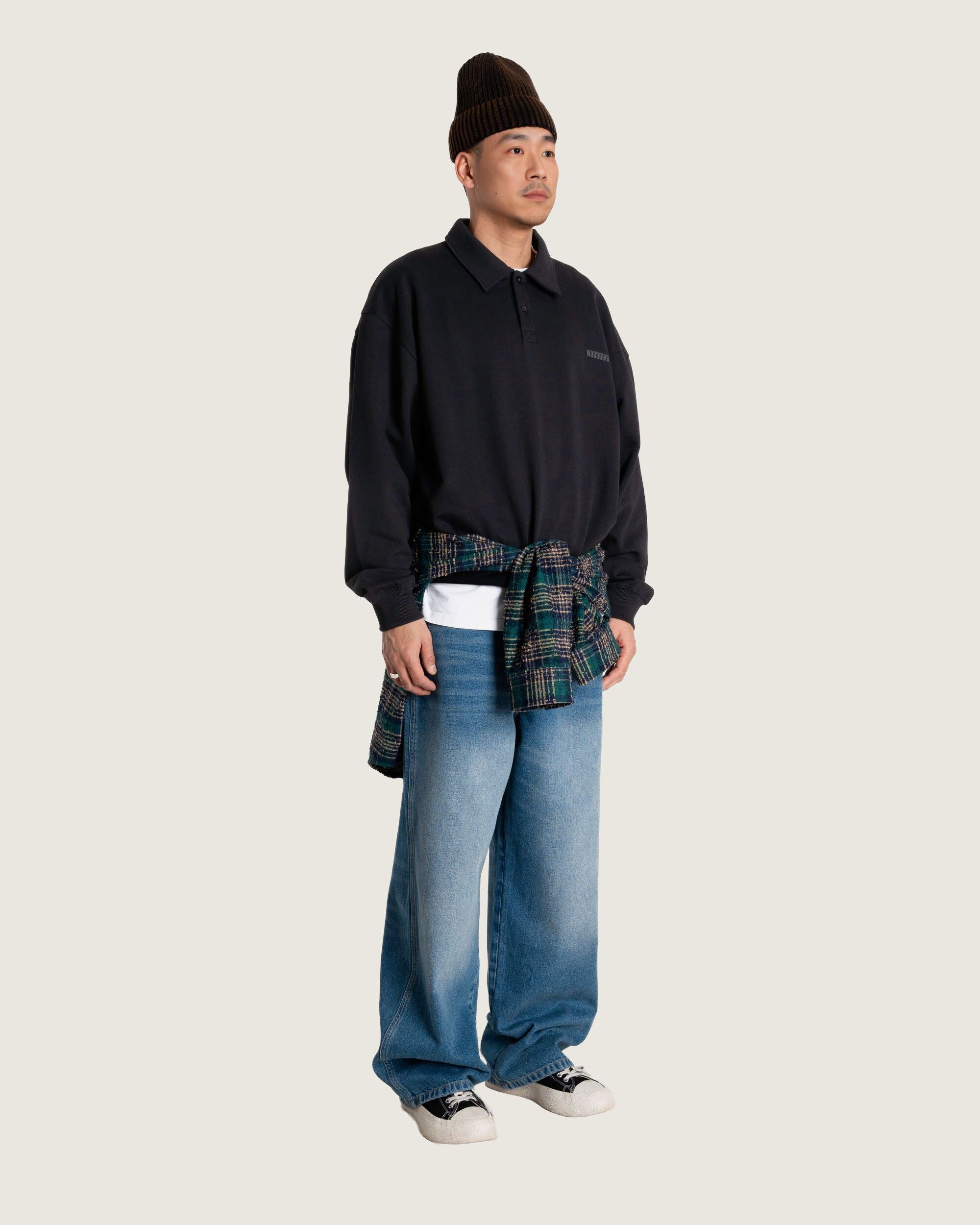 Woodbird WBLoke Base Polo Sweats Black