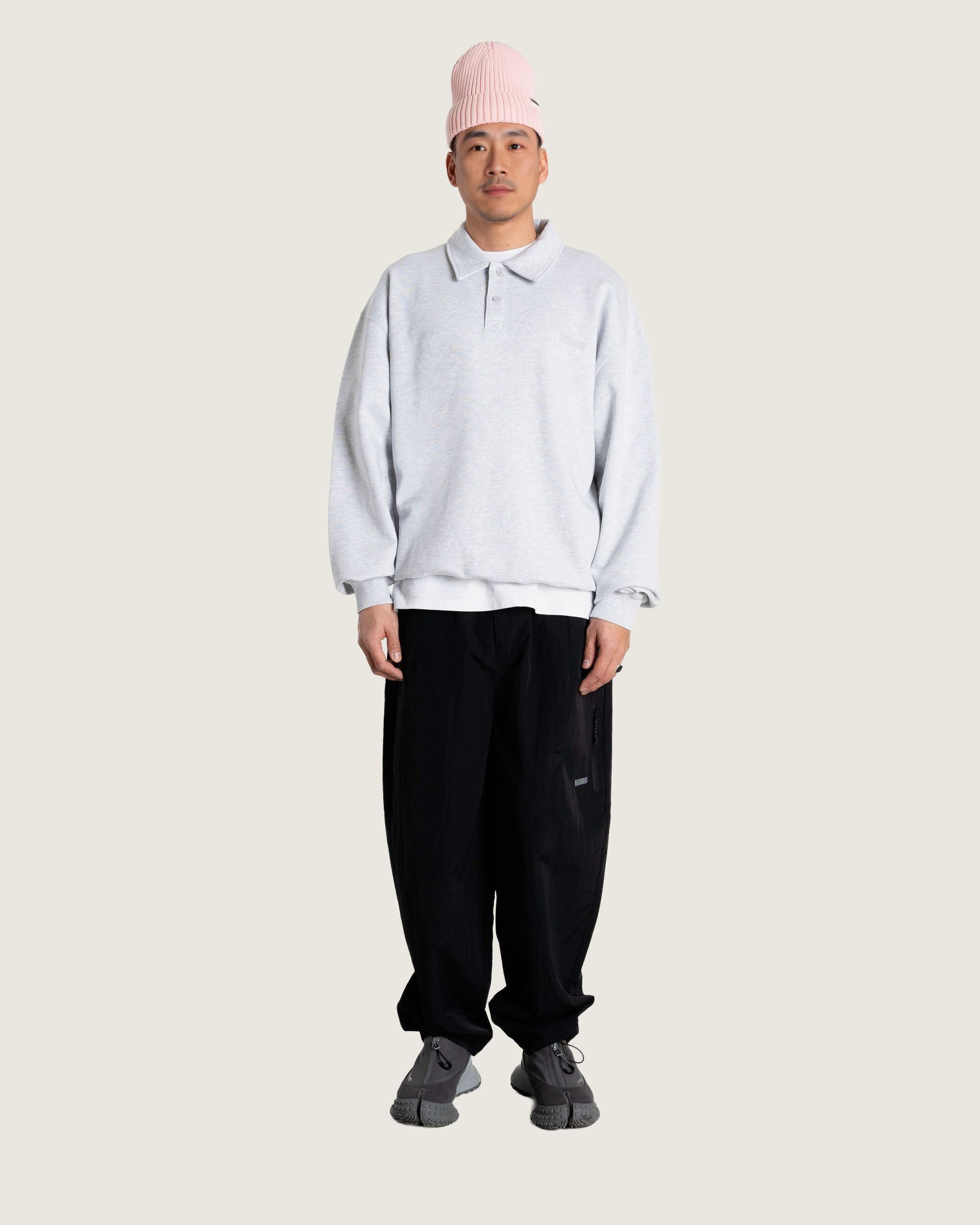 Woodbird WBLoke Base Polo Sweats Grey Melange