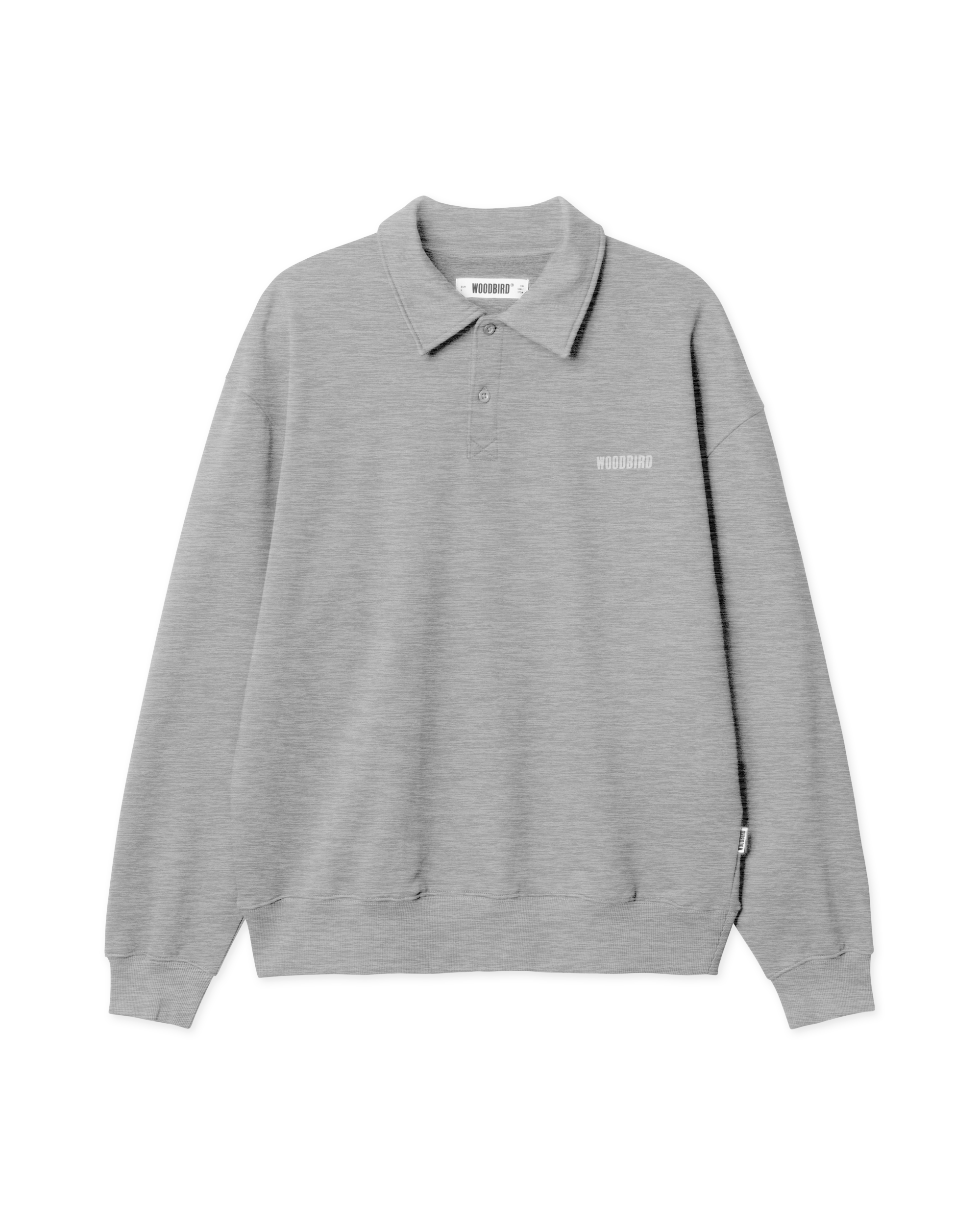 Woodbird WBLoke Base Polo Sweats Grey Melange
