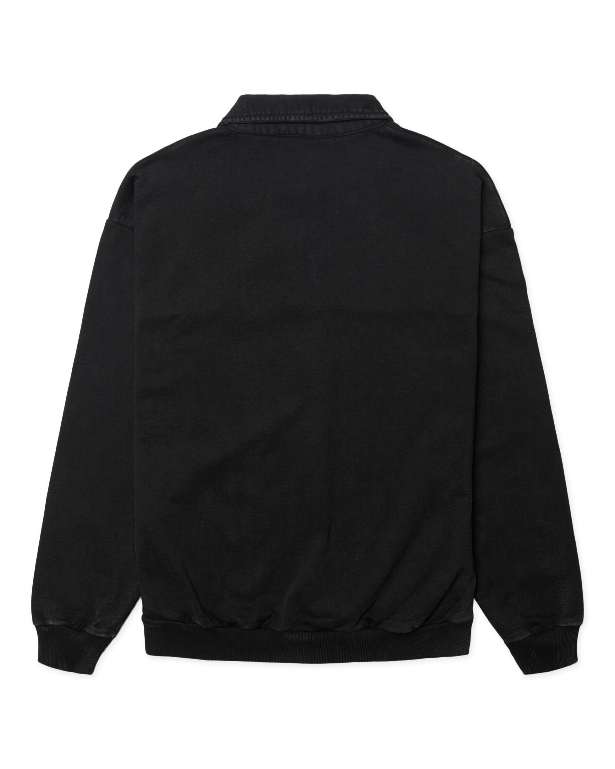 Woodbird WBLoke Washed Zip Polo Sweats Black