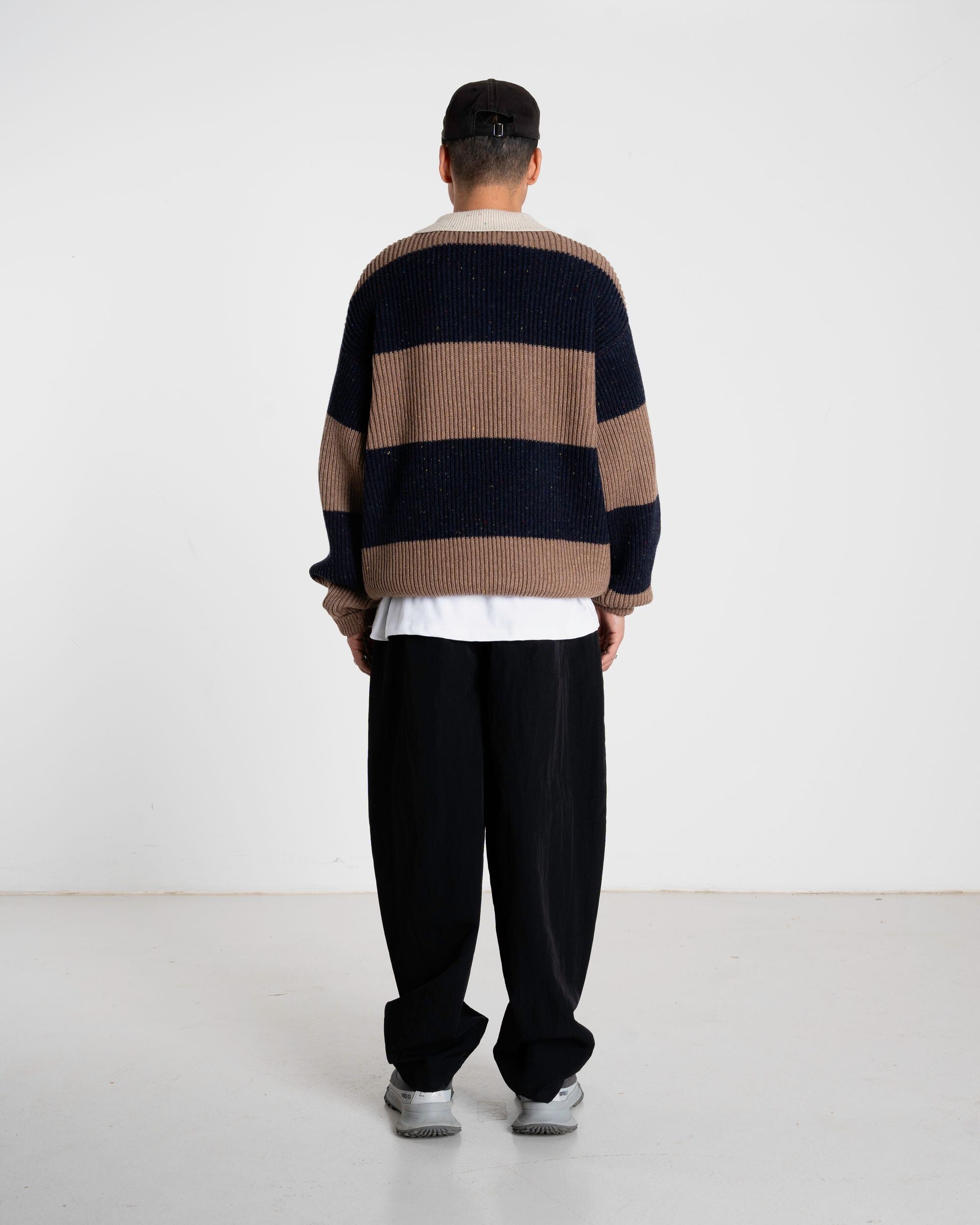 Woodbird WBLotu Striped Polo Knits Navy Striped