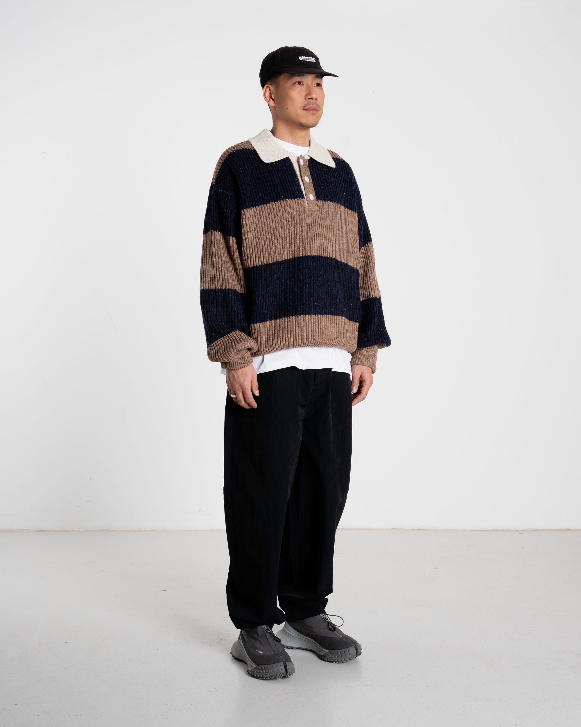 Woodbird WBLotu Striped Polo Knits Navy Striped