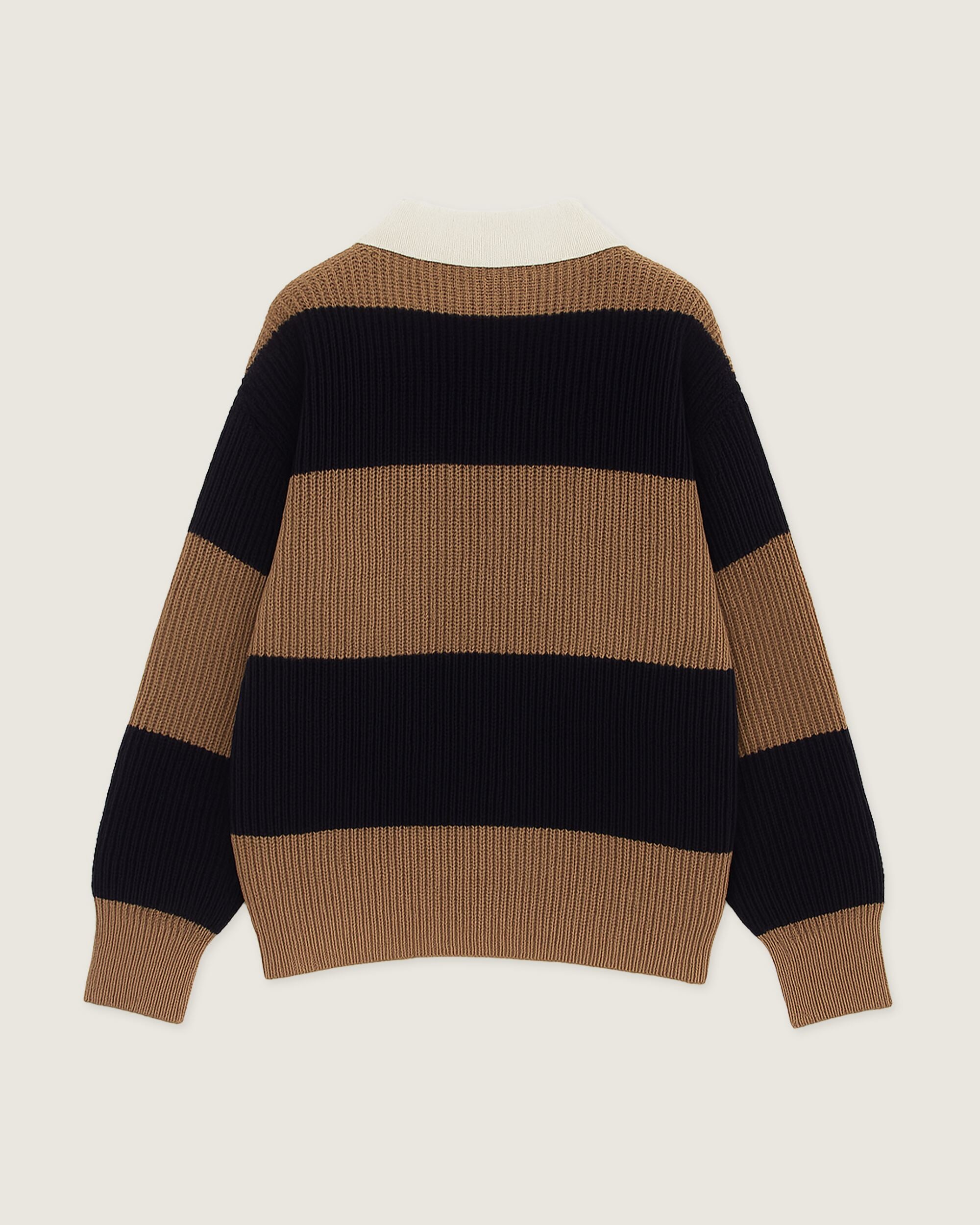 Woodbird WBLotu Striped Polo Knits Navy Striped