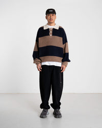 WBLotu Striped Polo - Navy Striped