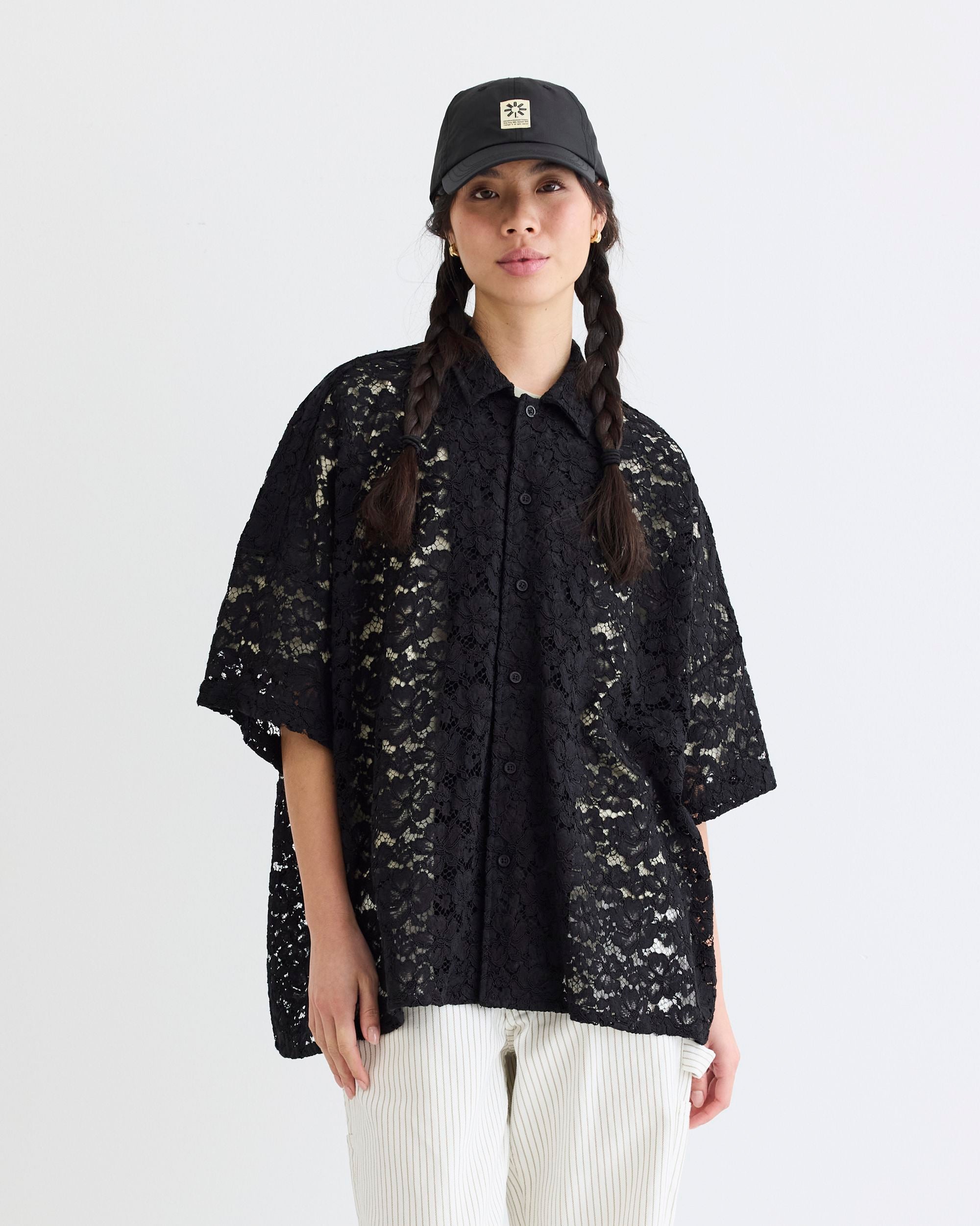 Woodbird Female WBLuna Flower Shirt Shirts Black