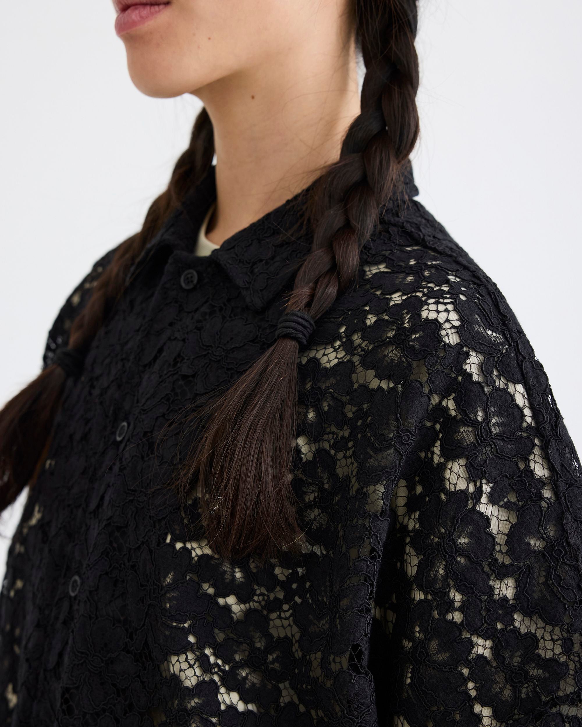 Woodbird Female WBLuna Flower Shirt Shirts Black
